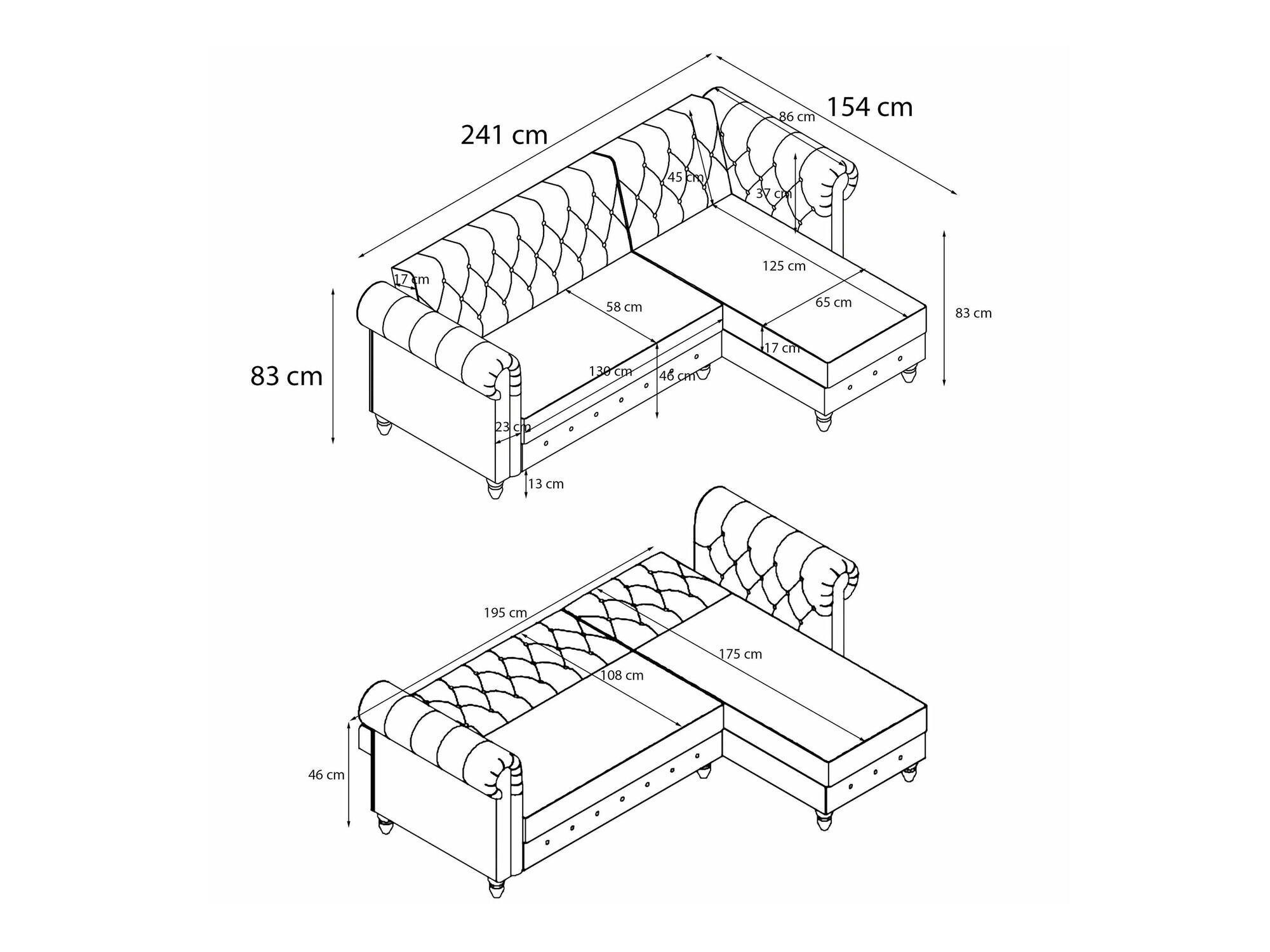 Stūra dīvāns Tulsa 677 (Pelēks)