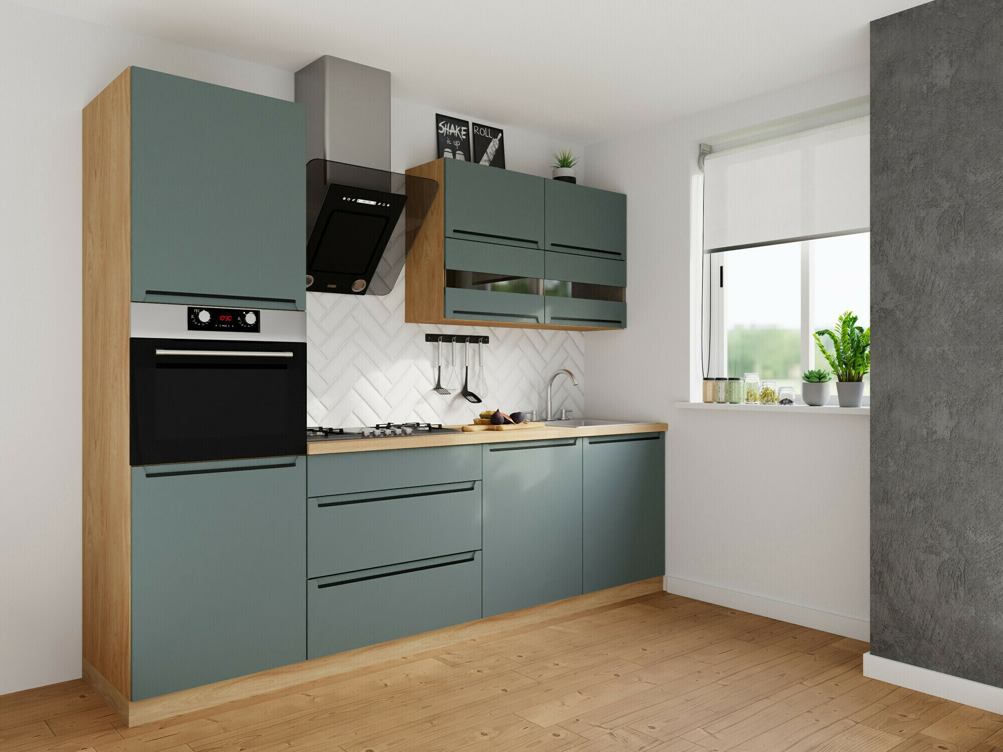 Moduļu piekarams skapis Riso Green 165