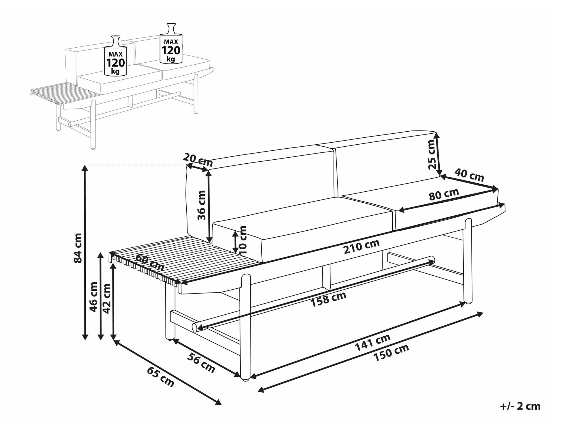 Садовая скамейка Sorsono 101