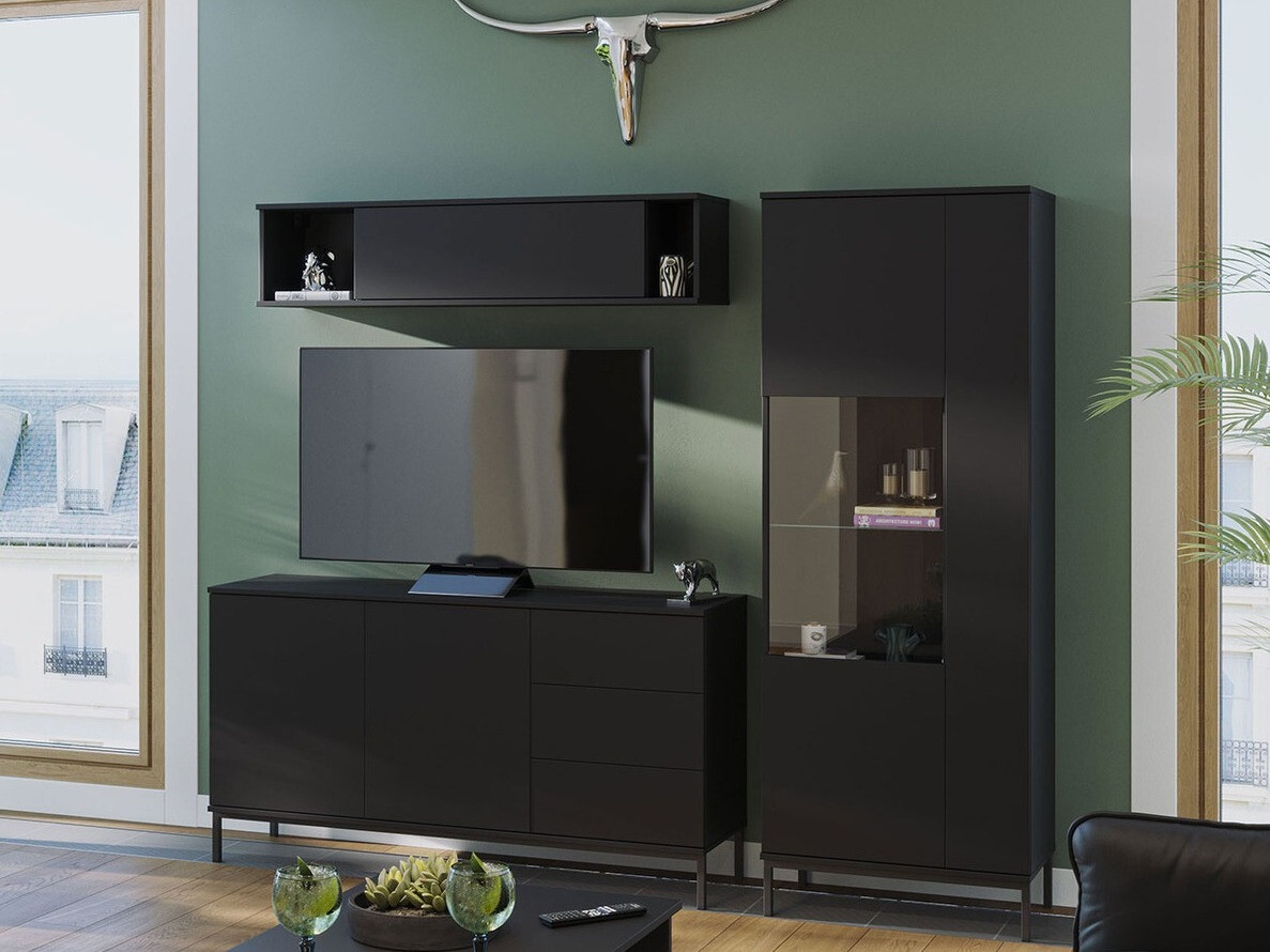 Viesistabas komplekts Lomsore 110 (Melns)