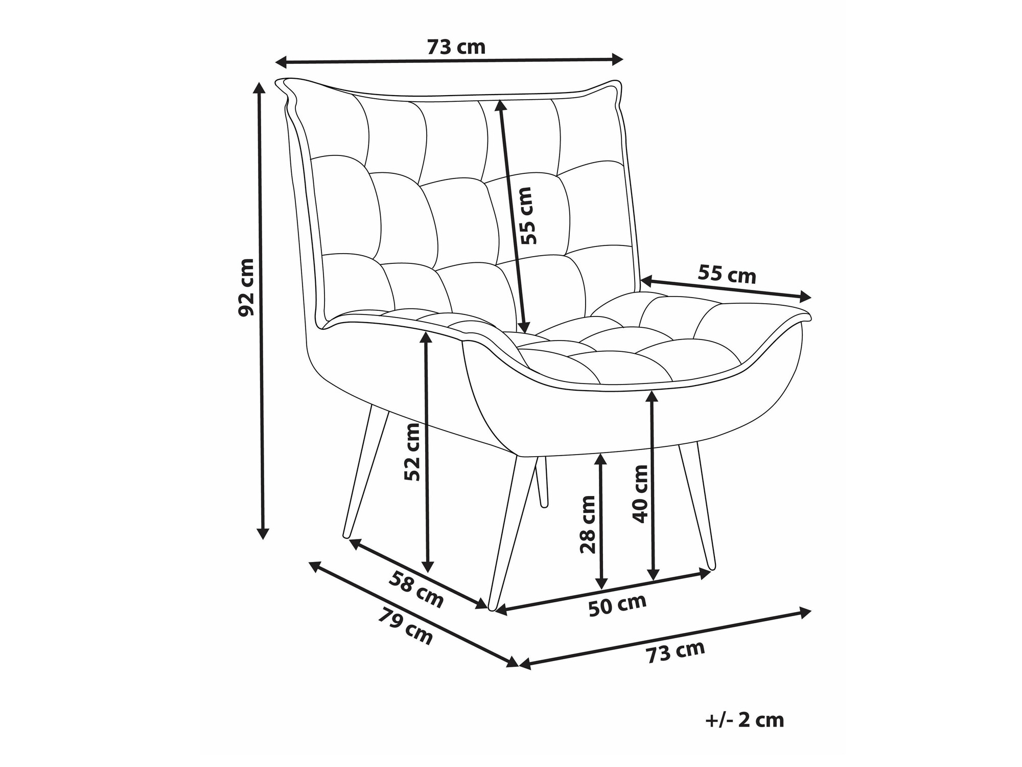 Кресло Berwyn 1430 (Белый)