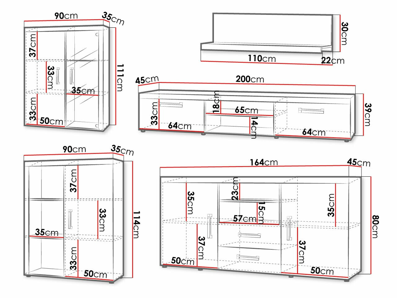 Набор для гостиной Cormiru 109 (Слива + графит)