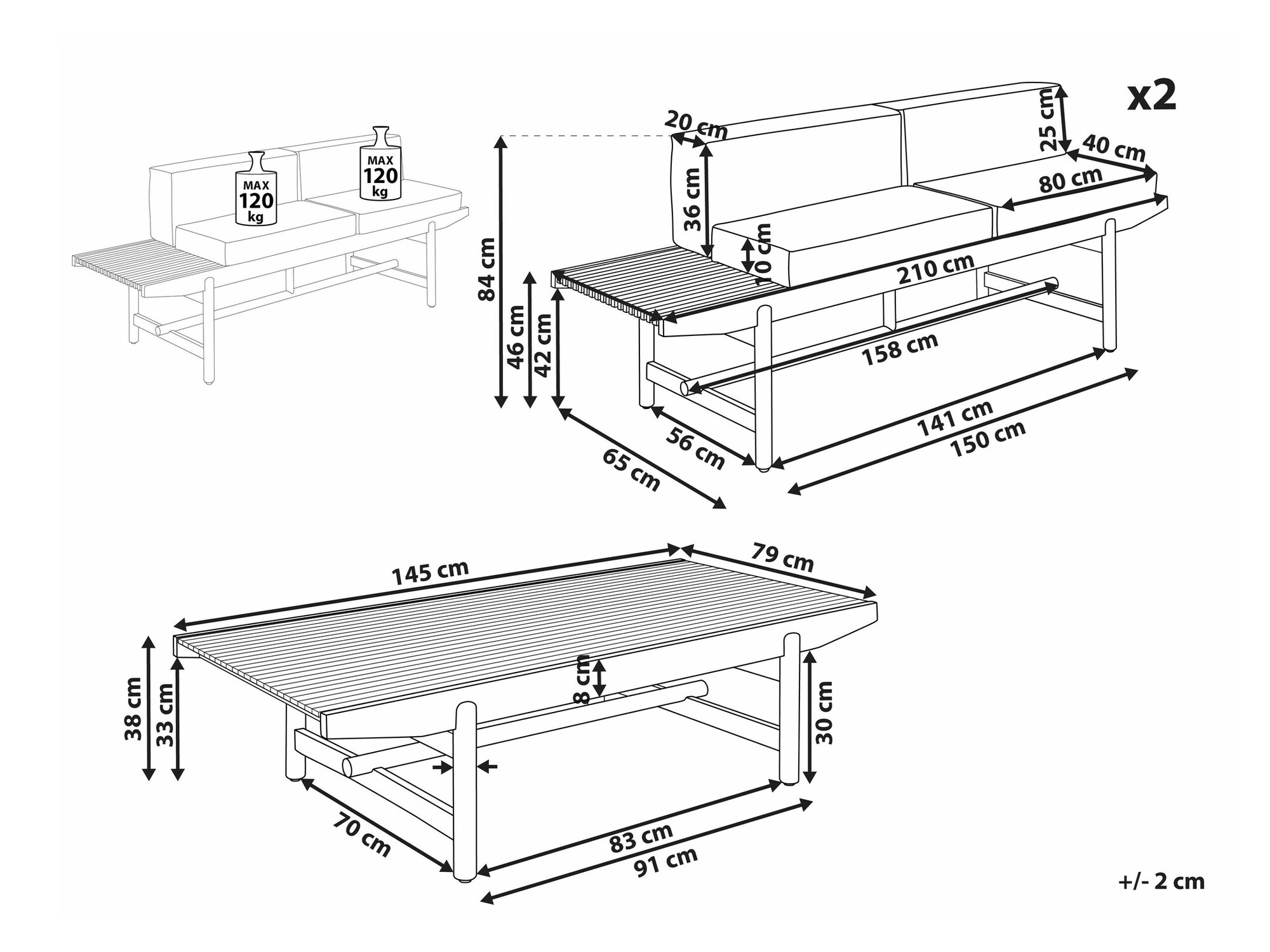 Садовый комплект Sorsono 105
