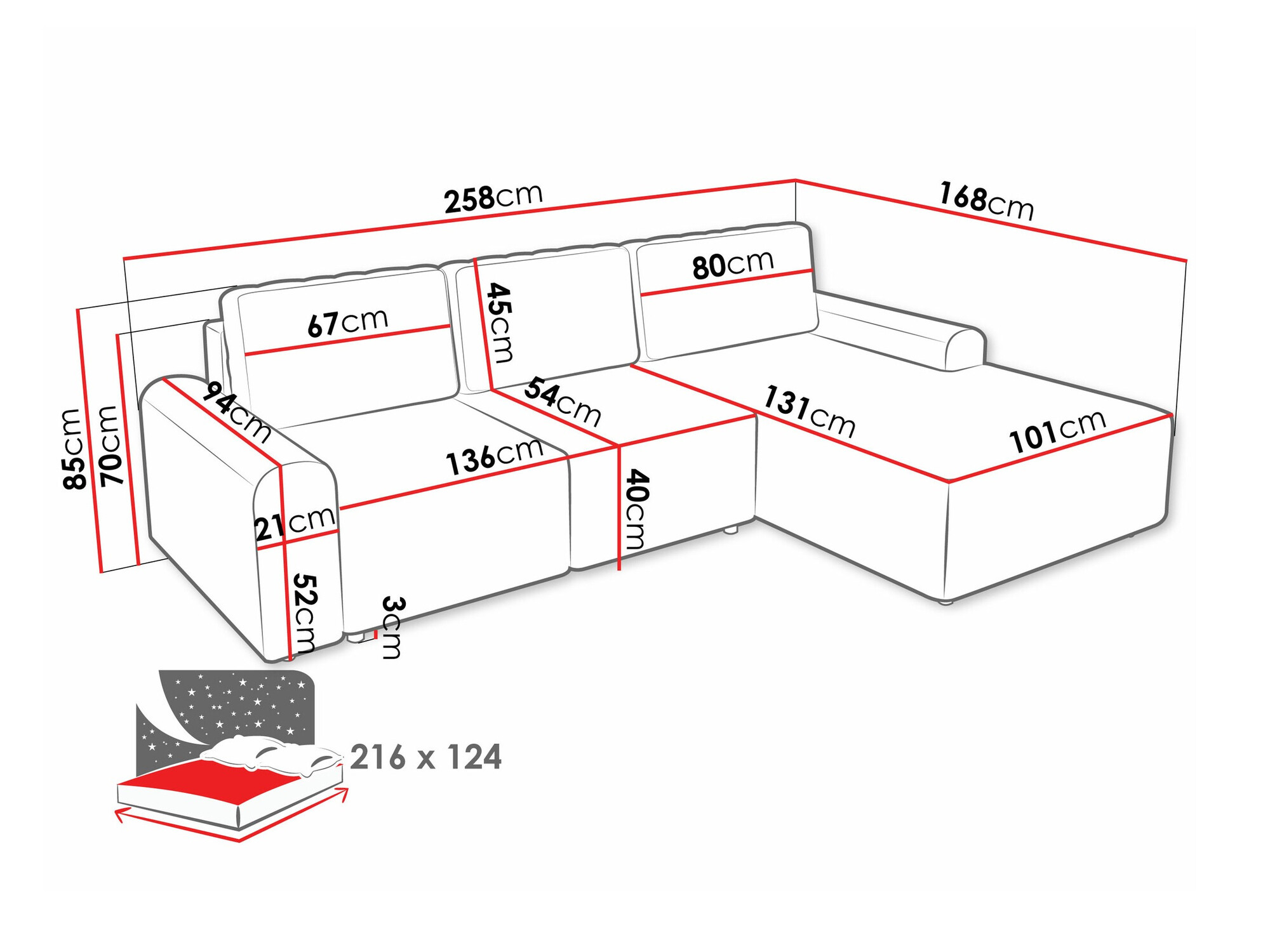 Stūra dīvāns Stonecrest 105 (Sierra 744)