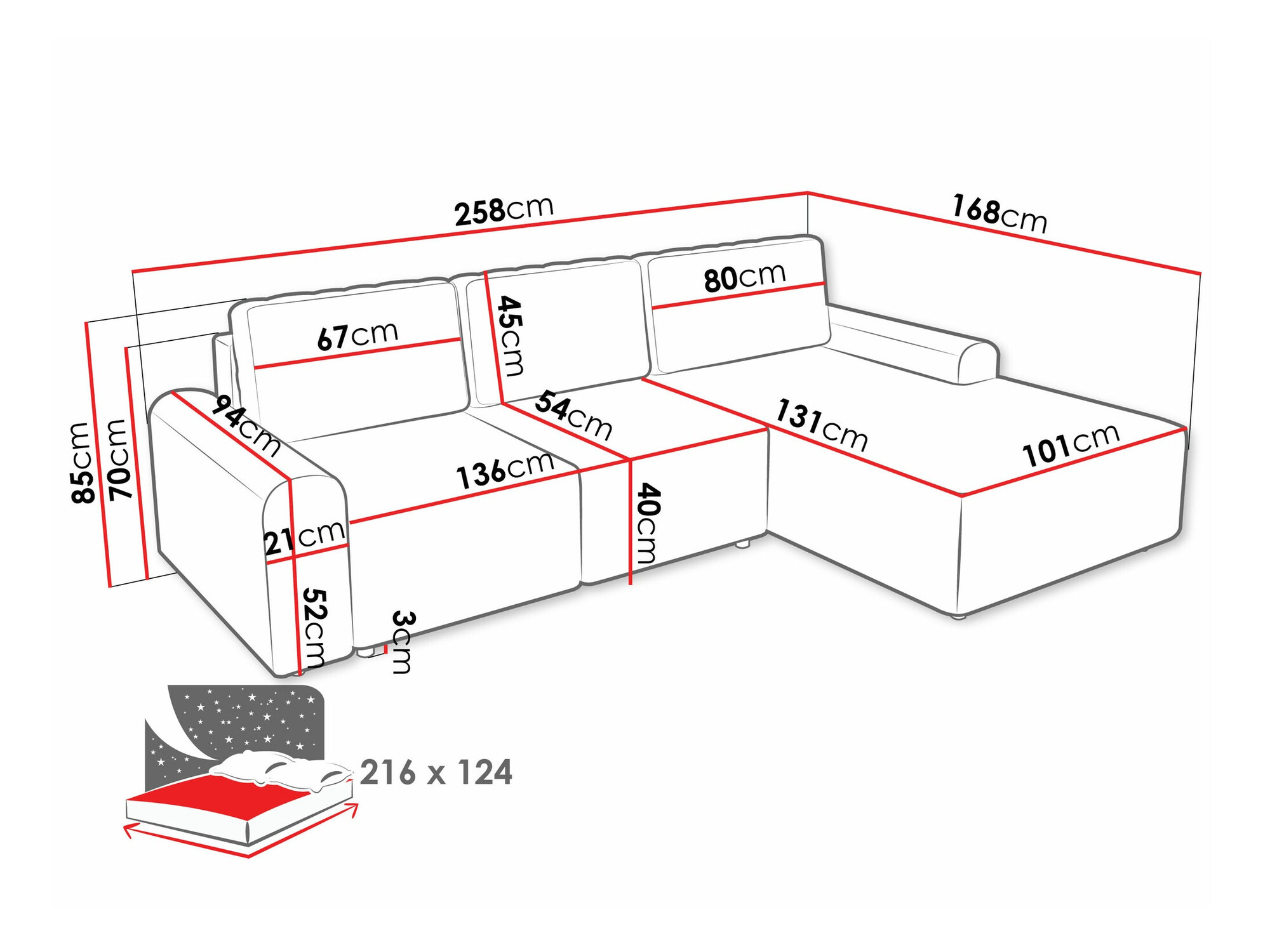 Stūra dīvāns Stonecrest 105 (Sierra 746)