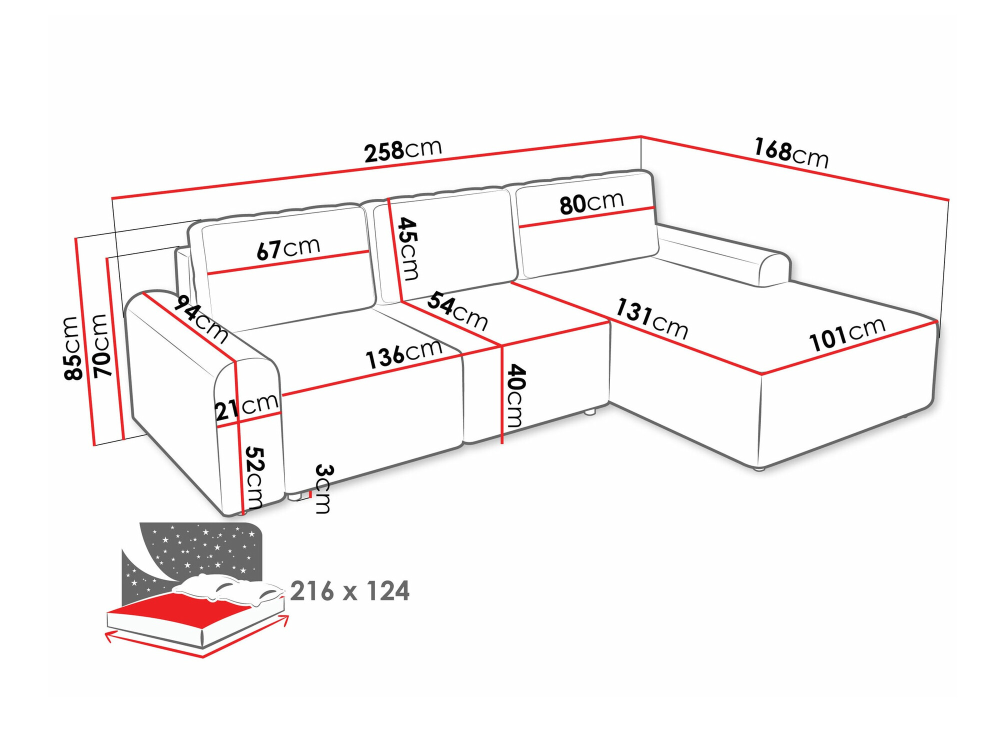 Stūra dīvāns Stonecrest 105 (Sierra 748)