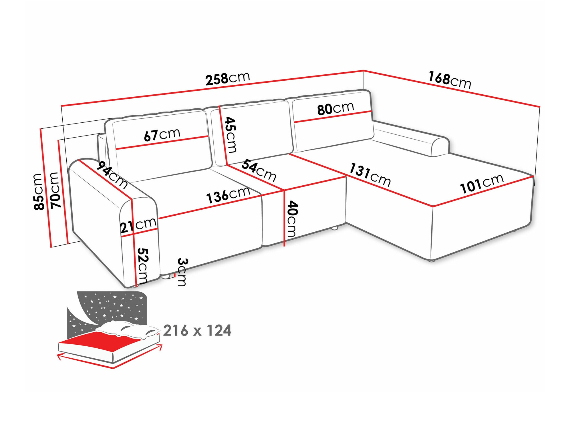 Stūra dīvāns Stonecrest 105 (Sierra 748)