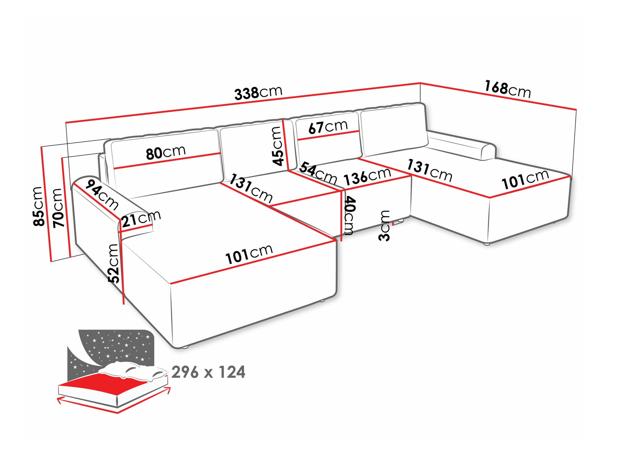 Stūra dīvāns Stonecrest 106 (Sierra 744)