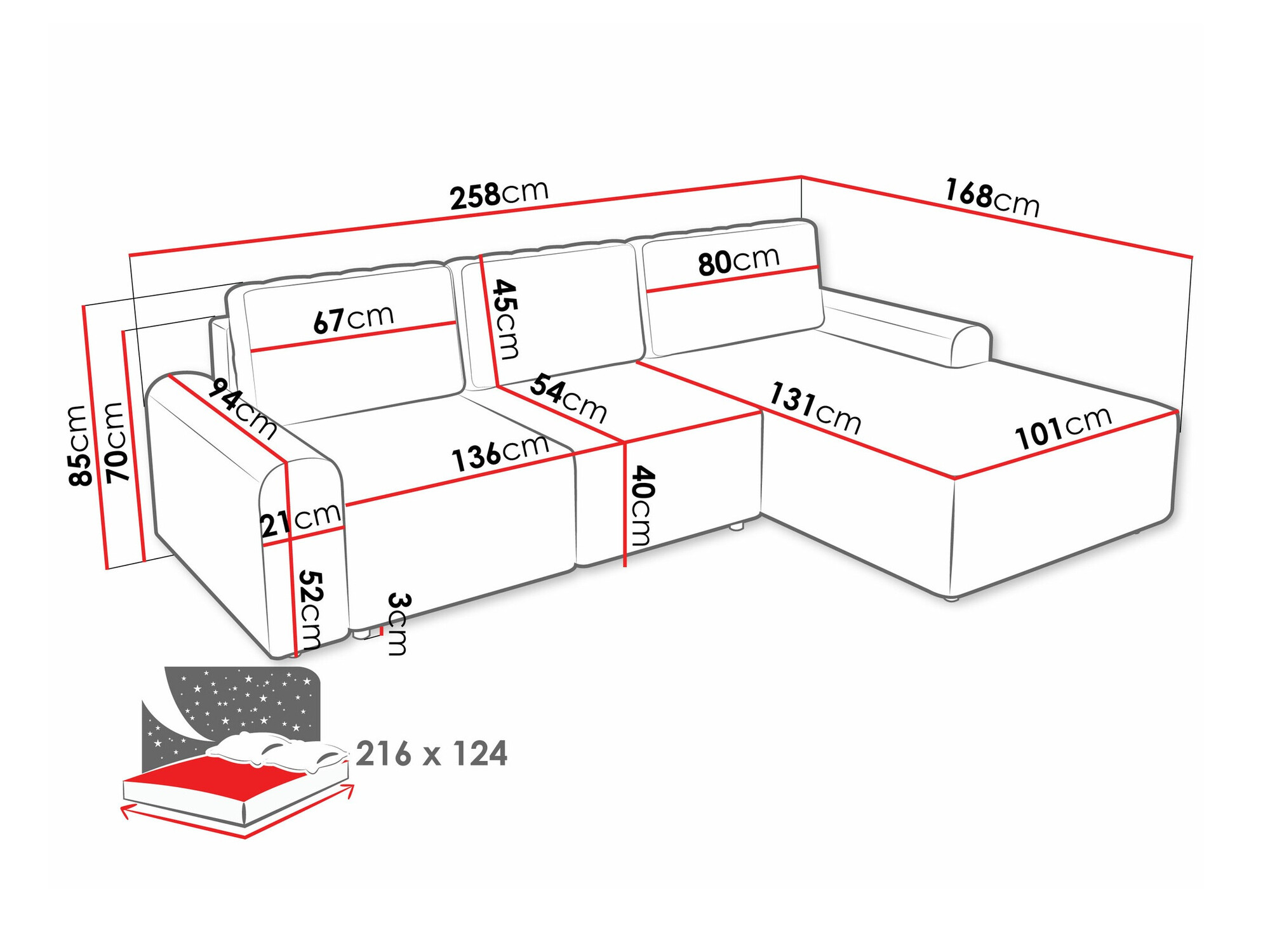 Угловой диван Stonecrest 105 (Sierra 751)