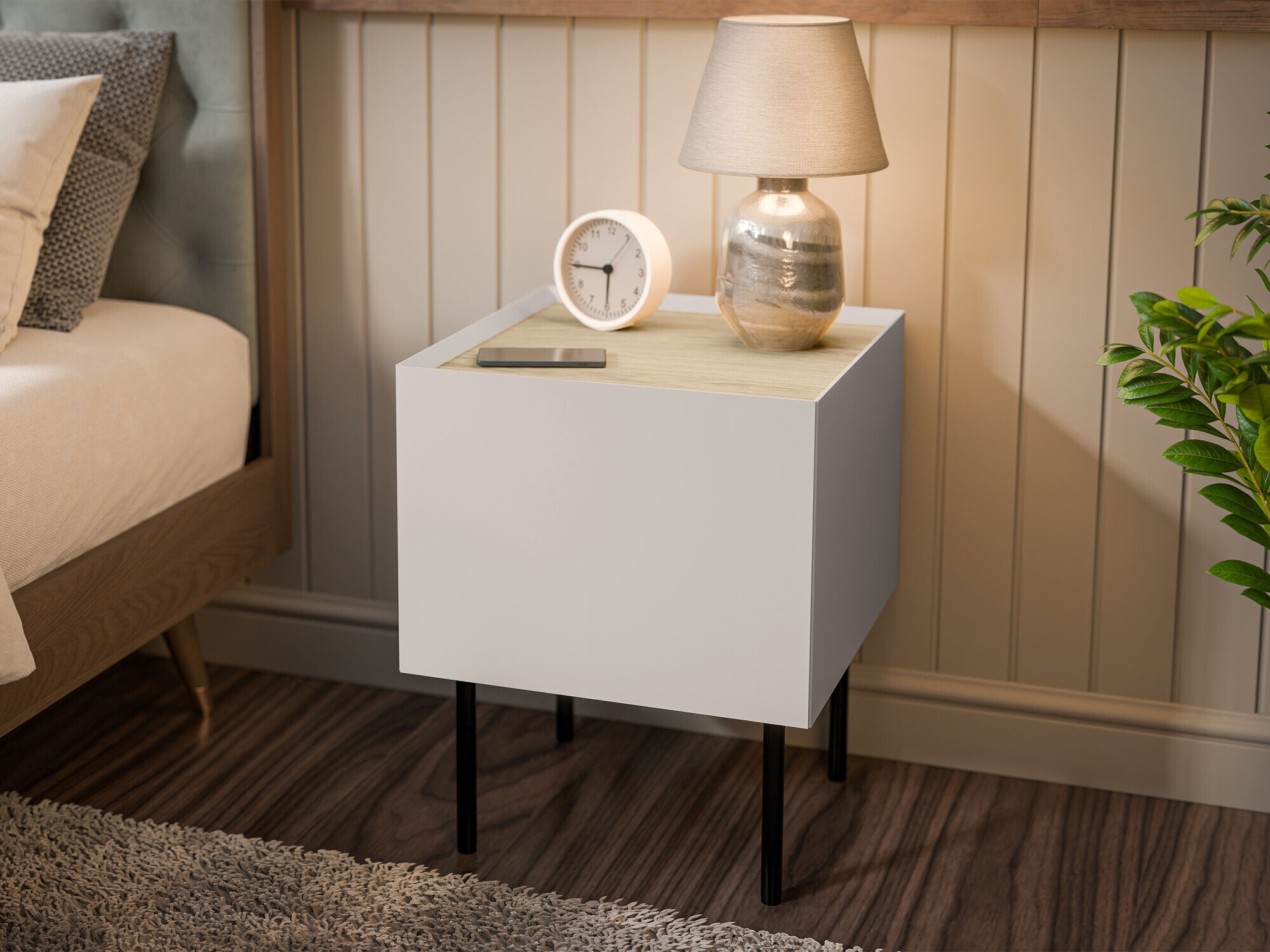 Naktsgaldiņu komplekts Melbela 108 (Kašmirs + Ozols)