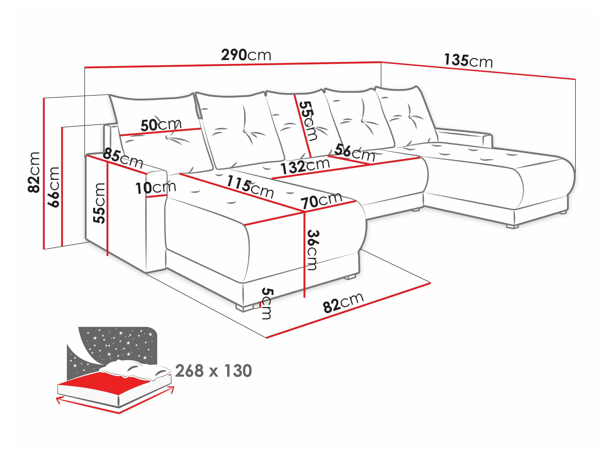 Stūra dīvāns Memphis 106 (Lux 01 + Lux 26)
