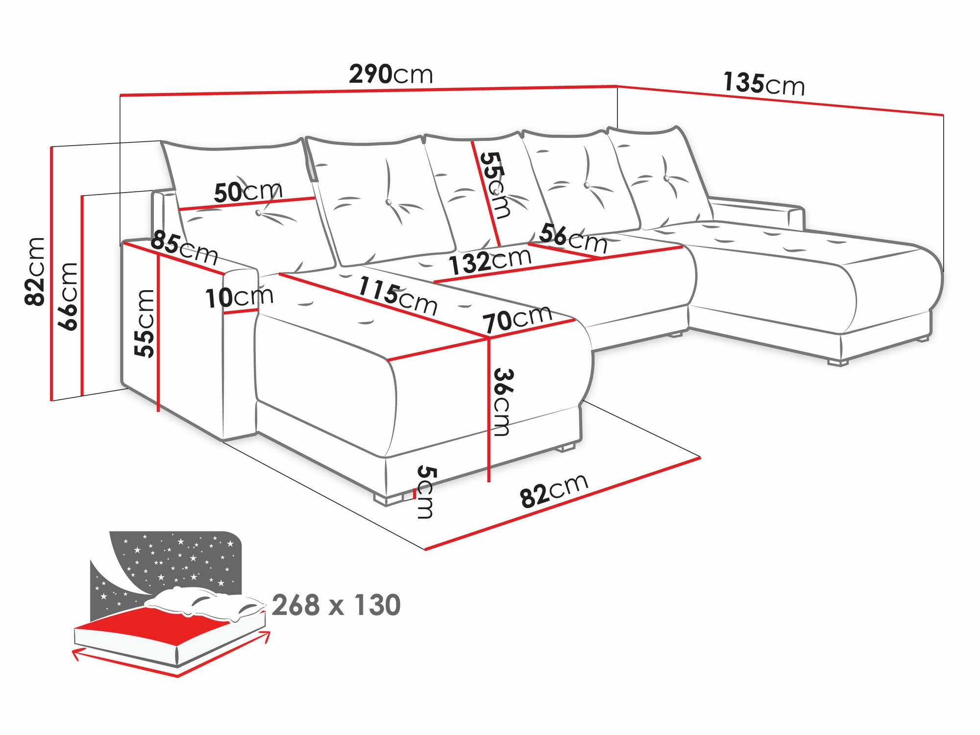 Stūra dīvāns Memphis 106 (Lux 06 + Lux 05)