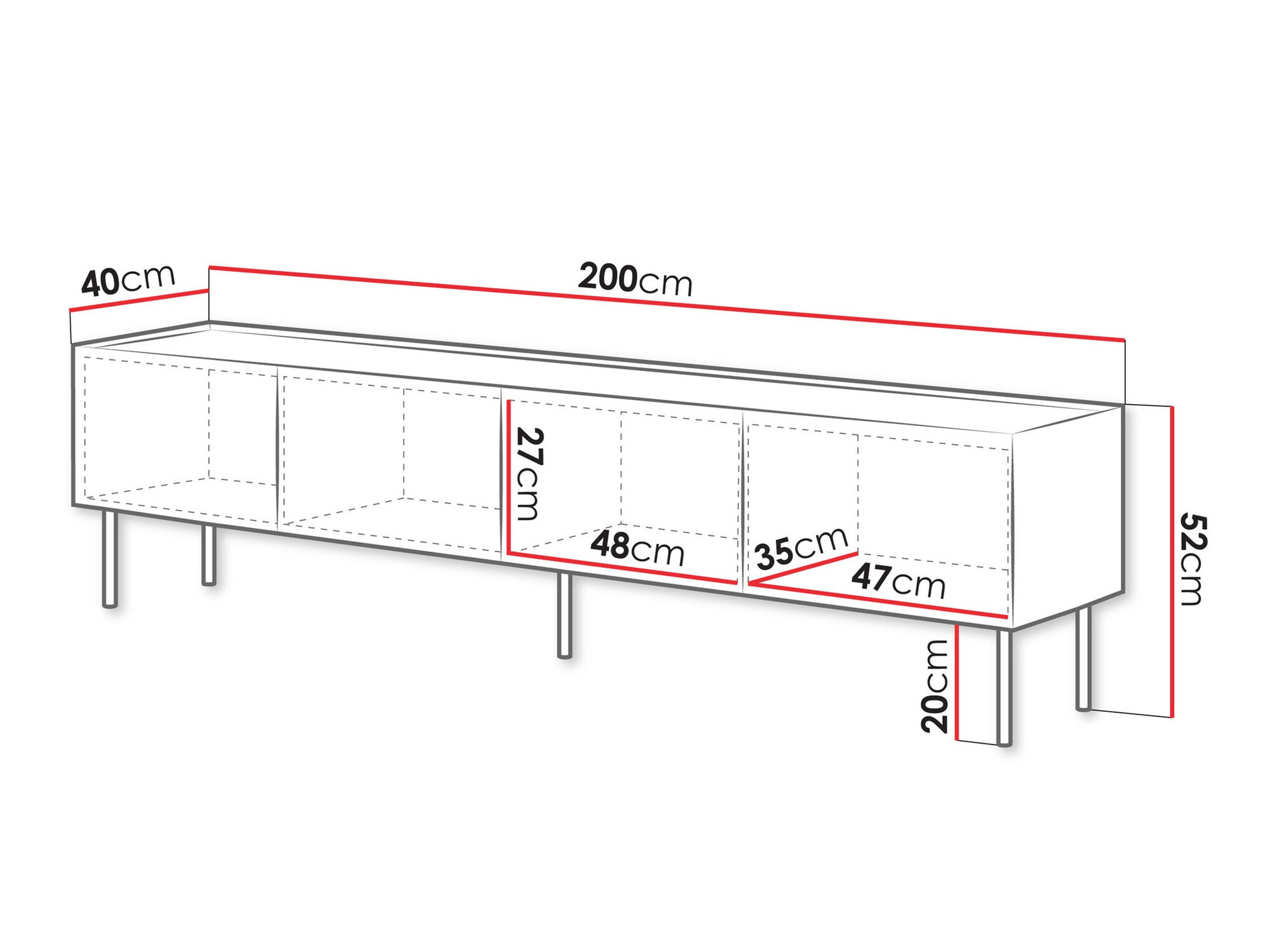 TV galds Melbela 107 (Kašmirs + Ozols)
