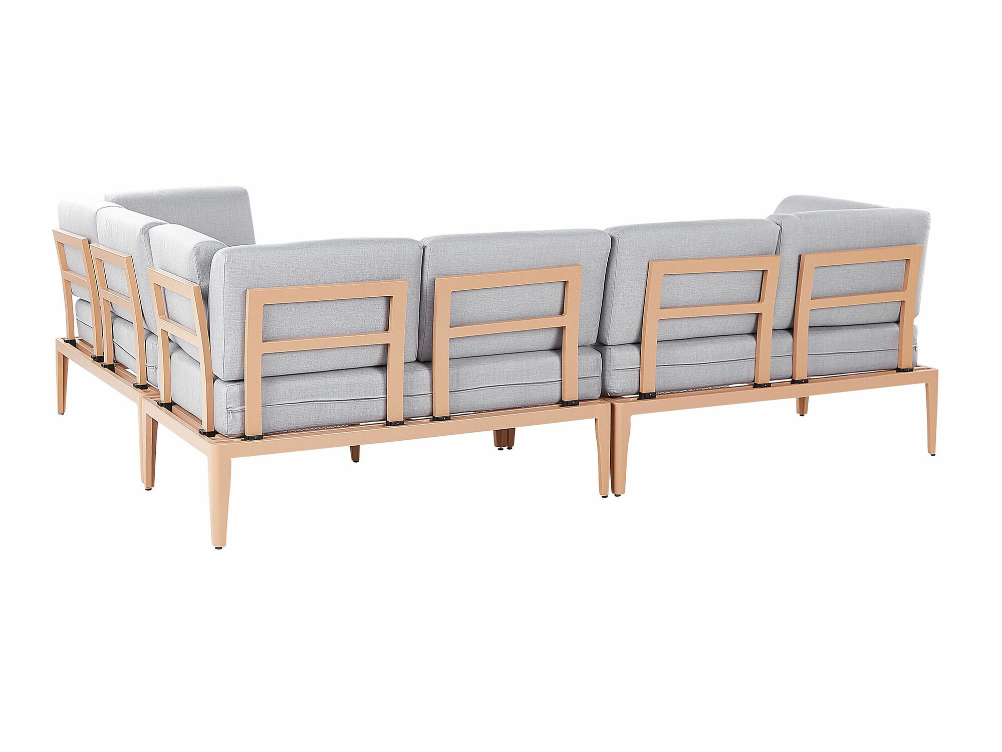 Dārza mēbeļu komplekts Berwyn 2539 (Gaišs koks + Gaiši pelēks)