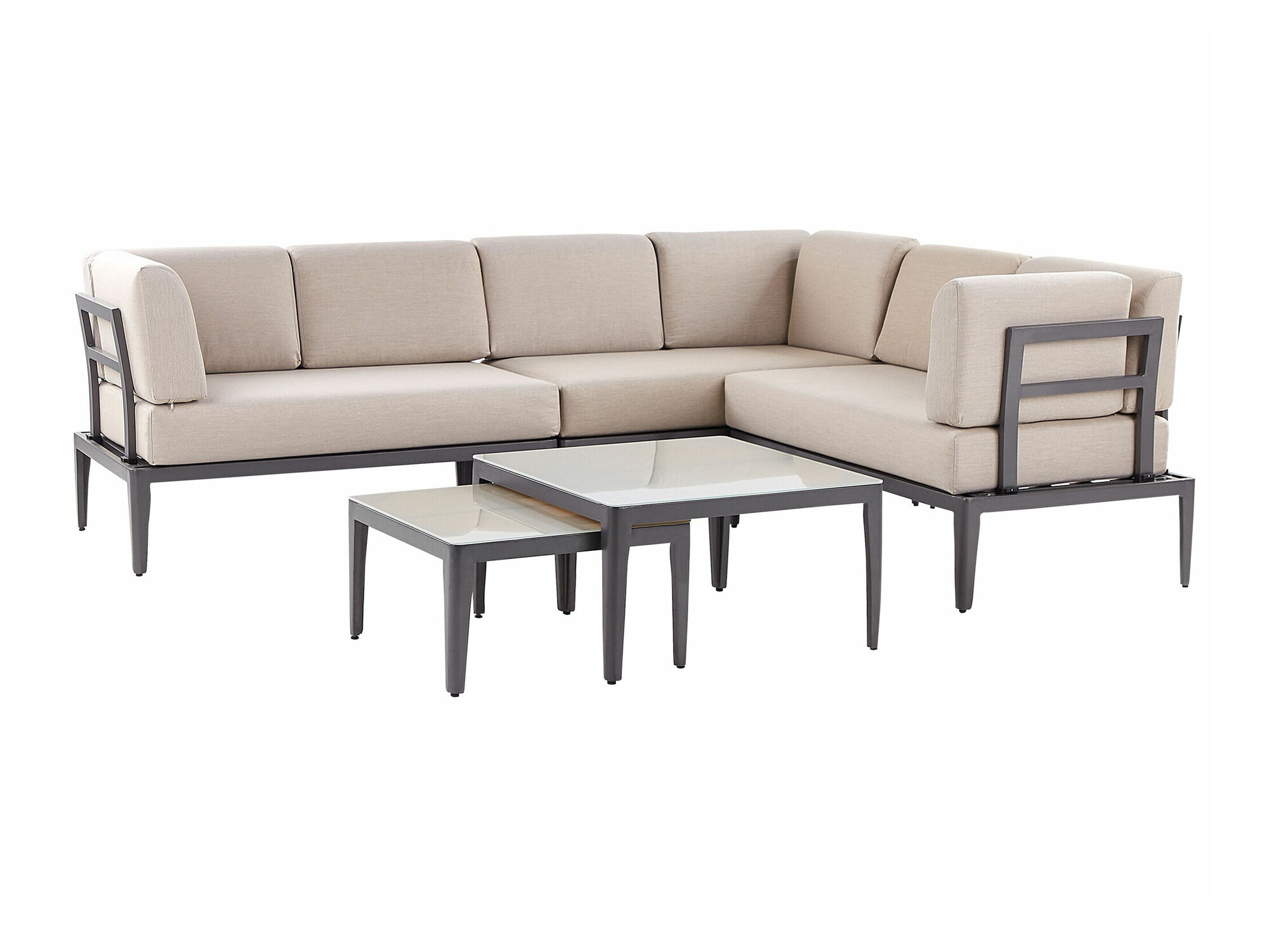 Dārza mēbeļu komplekts Berwyn 2539 (Pelēks + Bēšs)