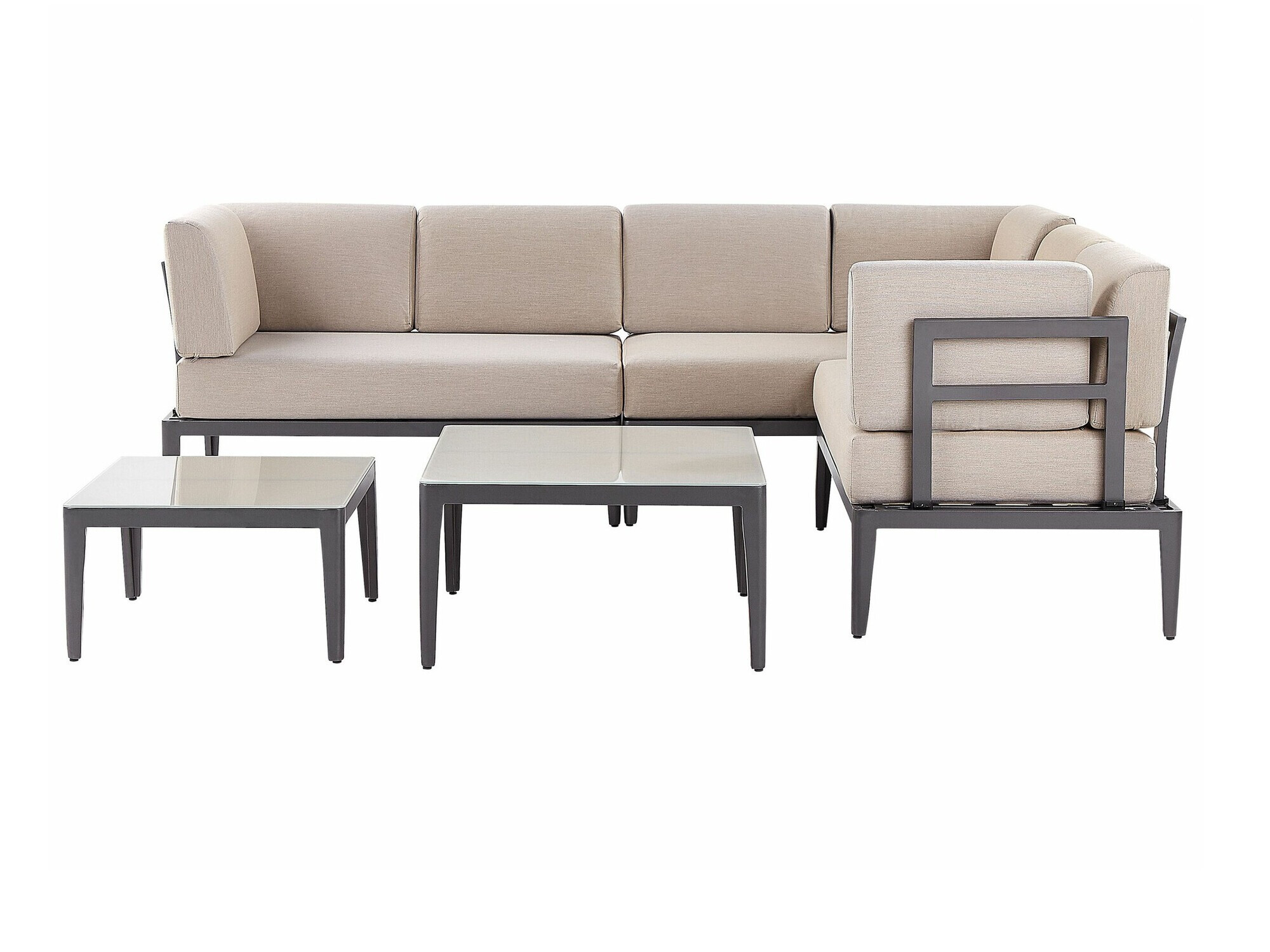 Dārza mēbeļu komplekts Berwyn 2539 (Pelēks + Bēšs)