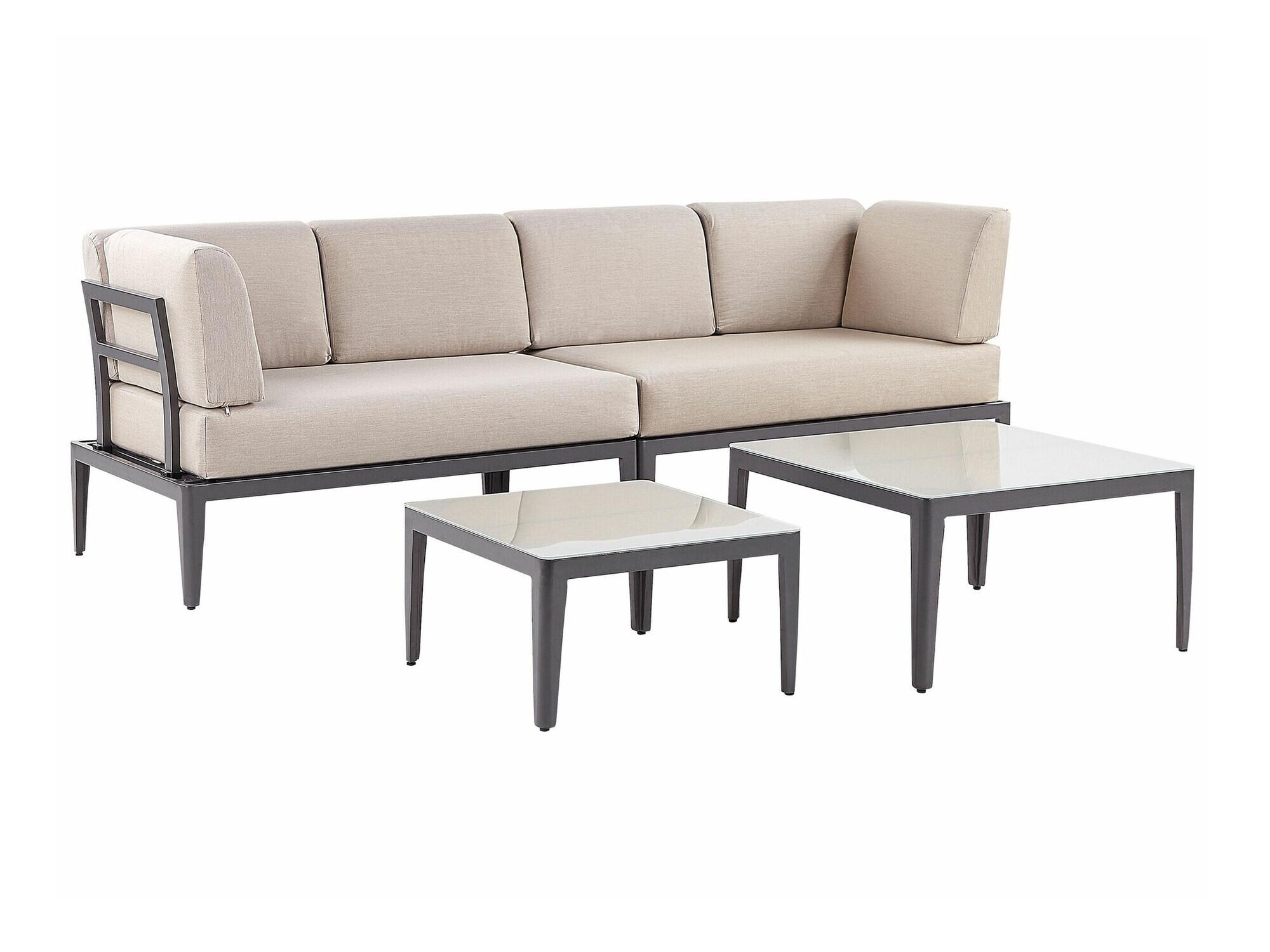 Dārza mēbeļu komplekts Berwyn 2539 (Pelēks + Bēšs)