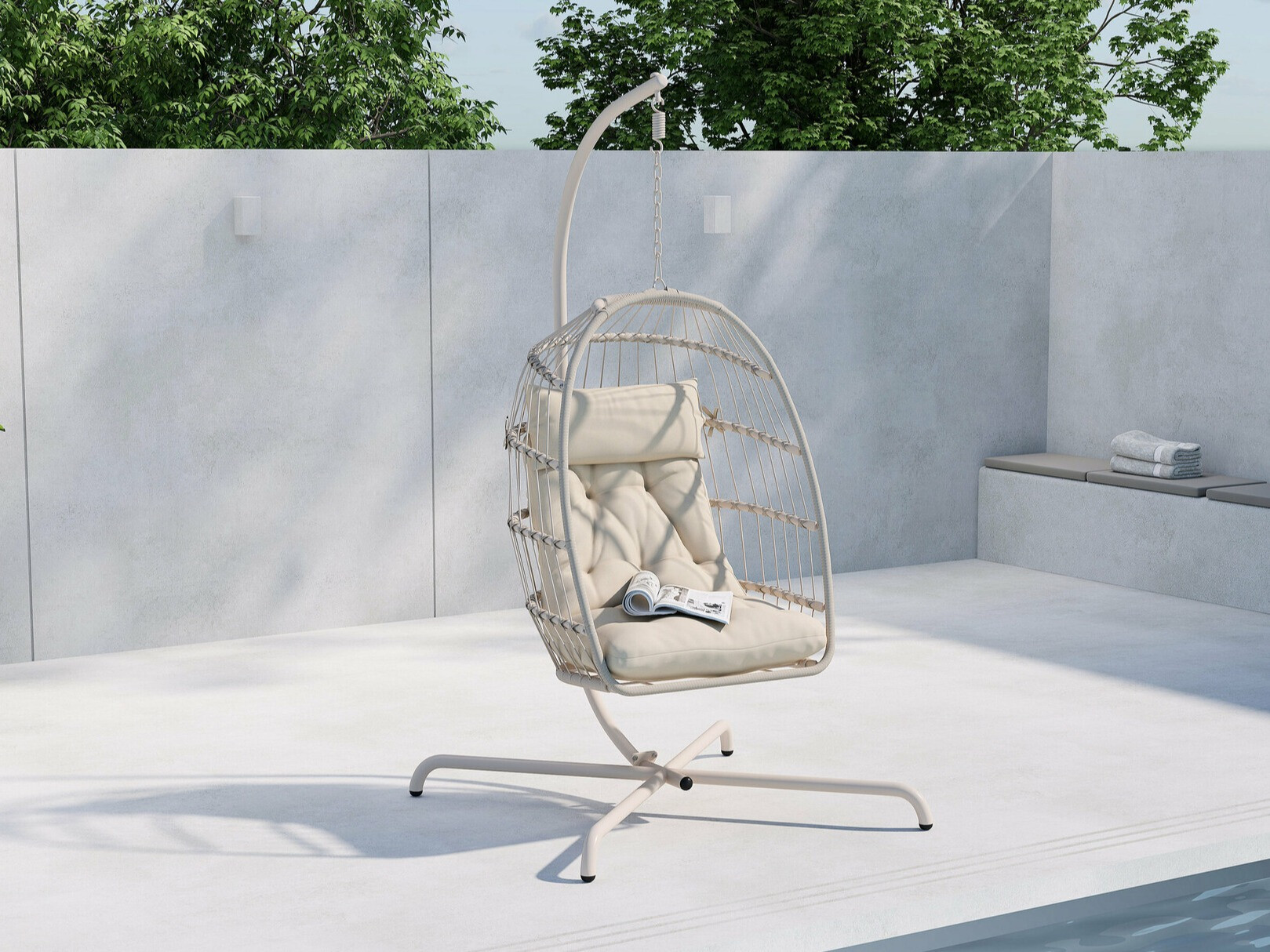 Piekaramais krēsls Dallas 4756 (Bēšs)