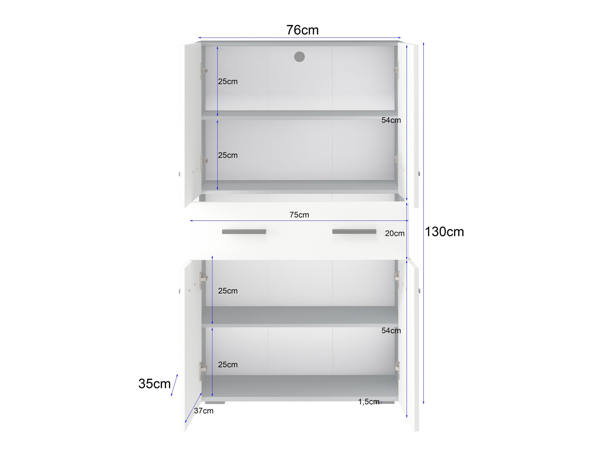 Stāvošs vannas skapītis Larlori 106 (Antracīts + Ozols)