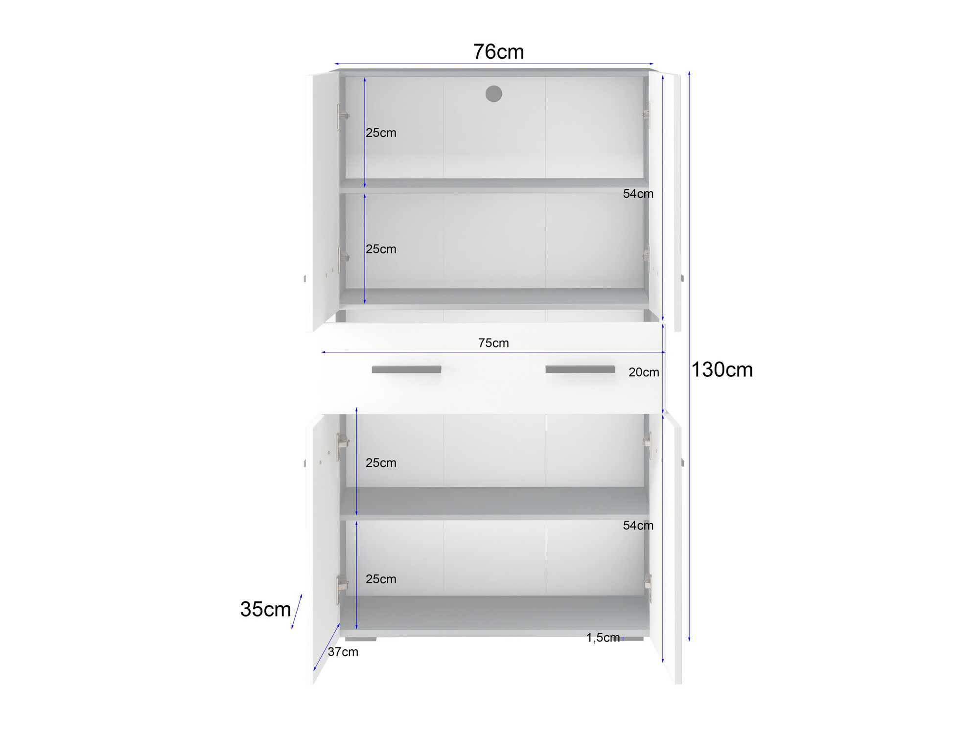 Stāvošs vannas skapītis Larlori 106 (Antracīts)