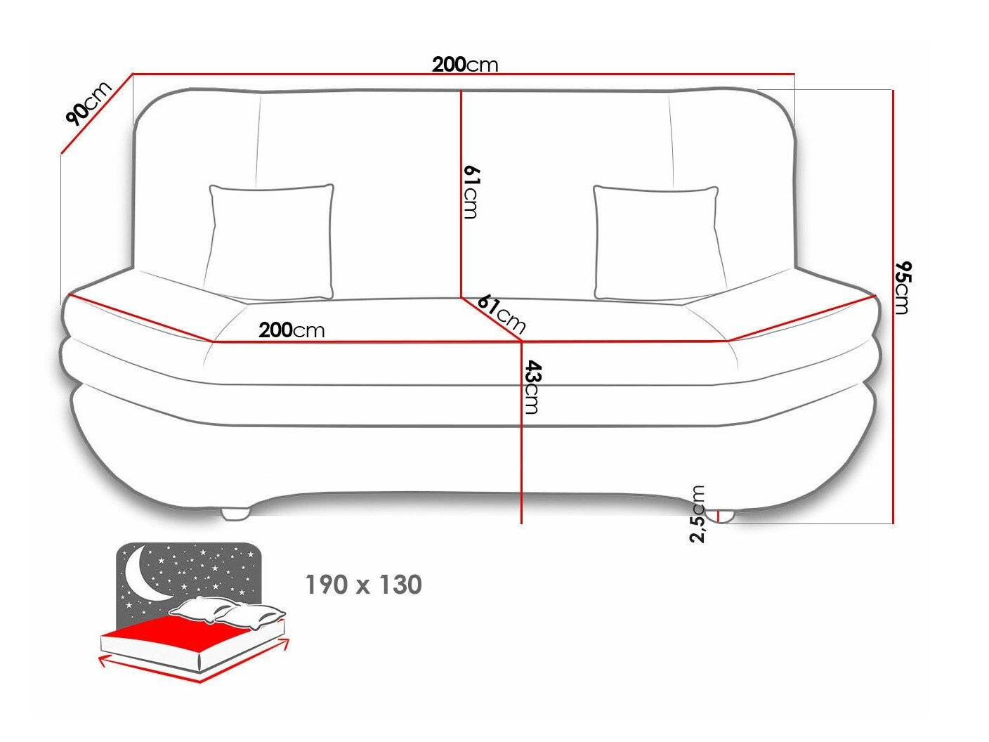Диван-кровать Comfivo 234 (Wave 05)