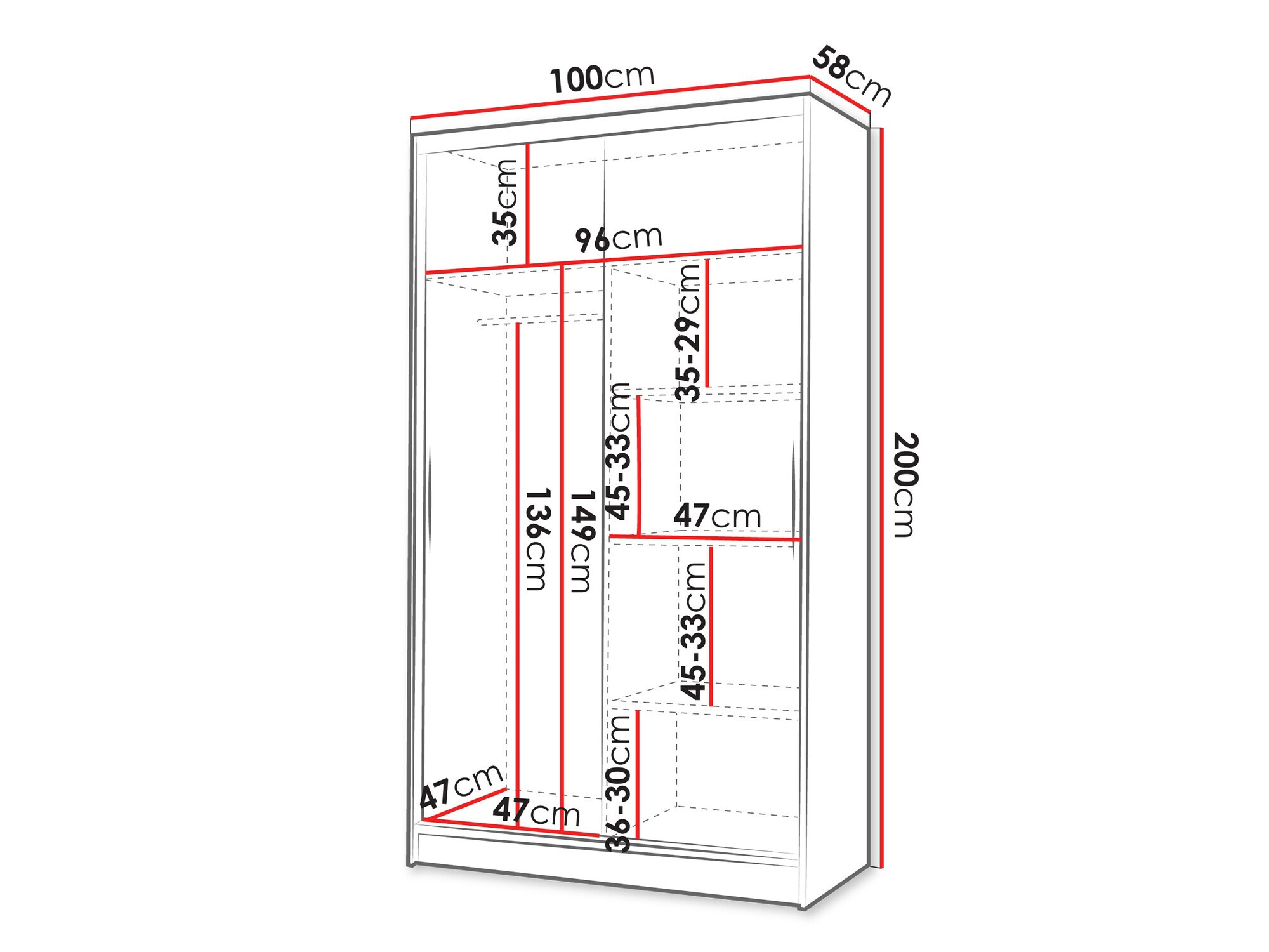Skapis Closico 168 (Kašmirs)