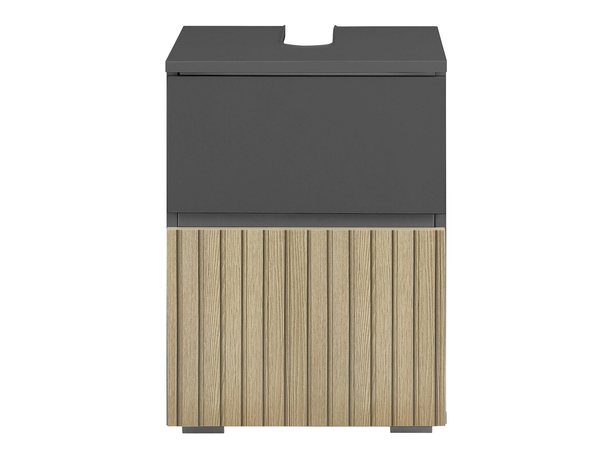 Stāvošs vannas istabas skapītis izlietnei Soncamu 103 (Antracīts + Gaišs ozols)