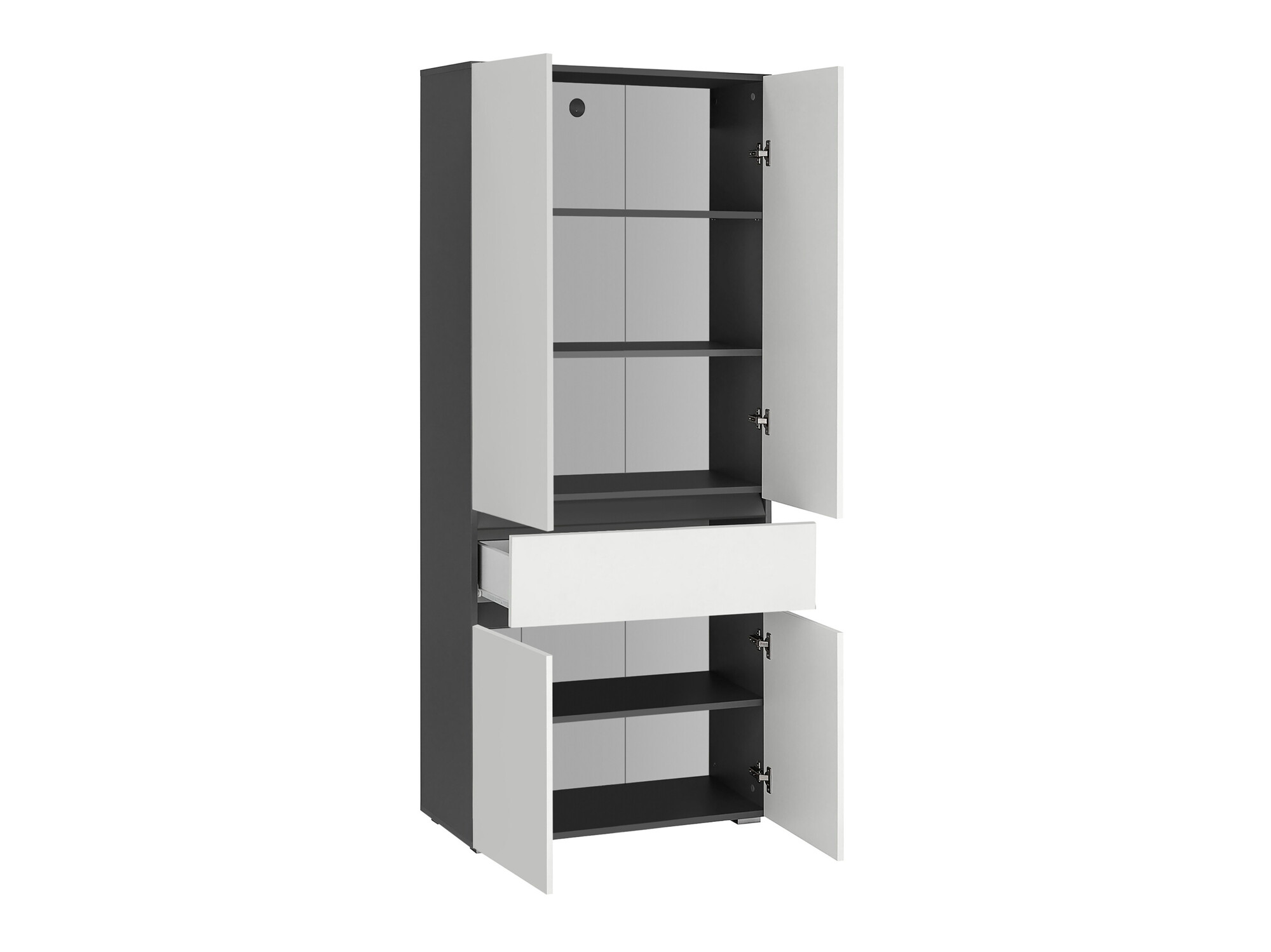 Stāvošs vannas skapītis Soncamu 113 (Balts + Antracīts)