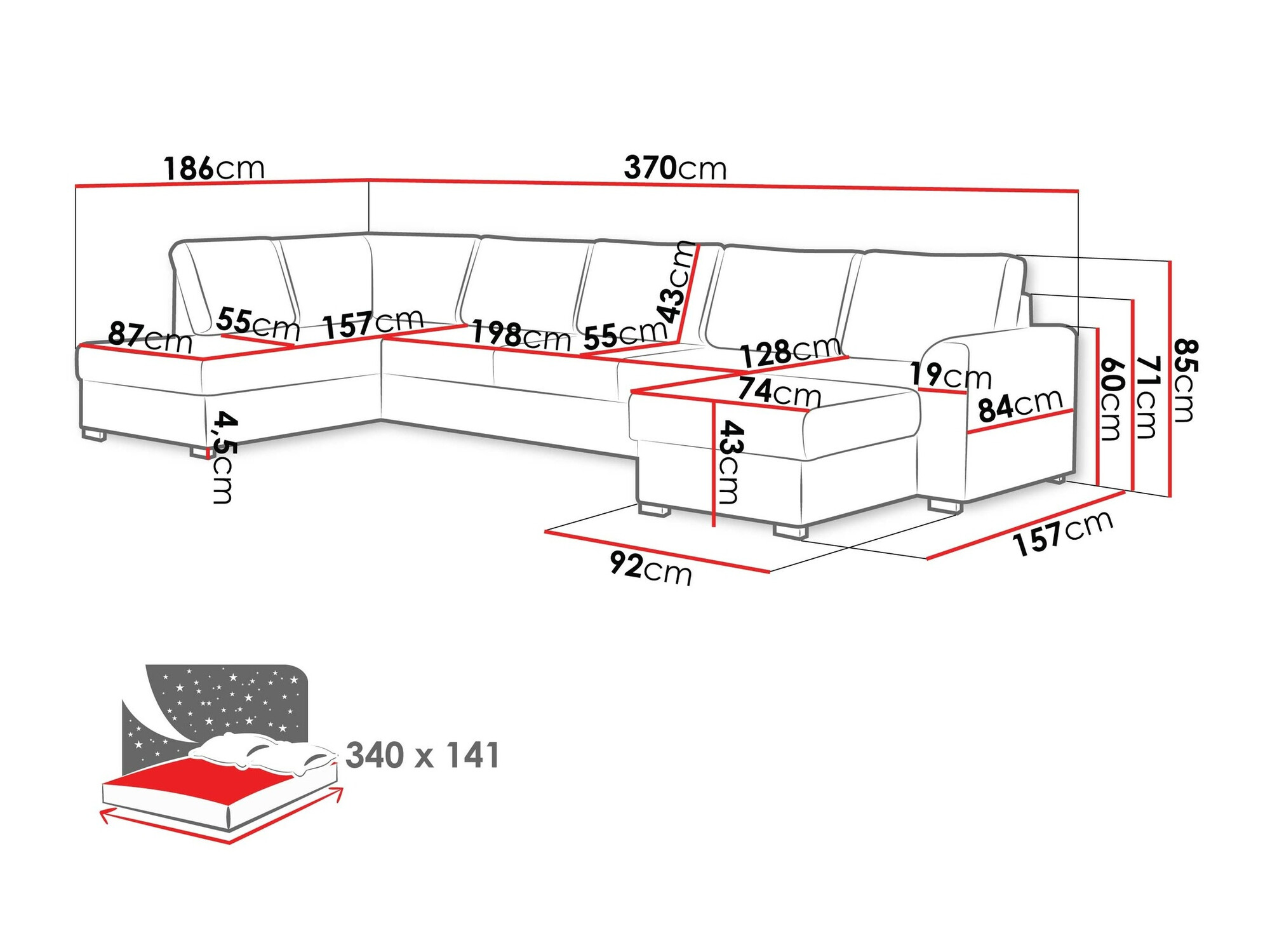 Stūra dīvāns Comfivo 191 (Flow 06)