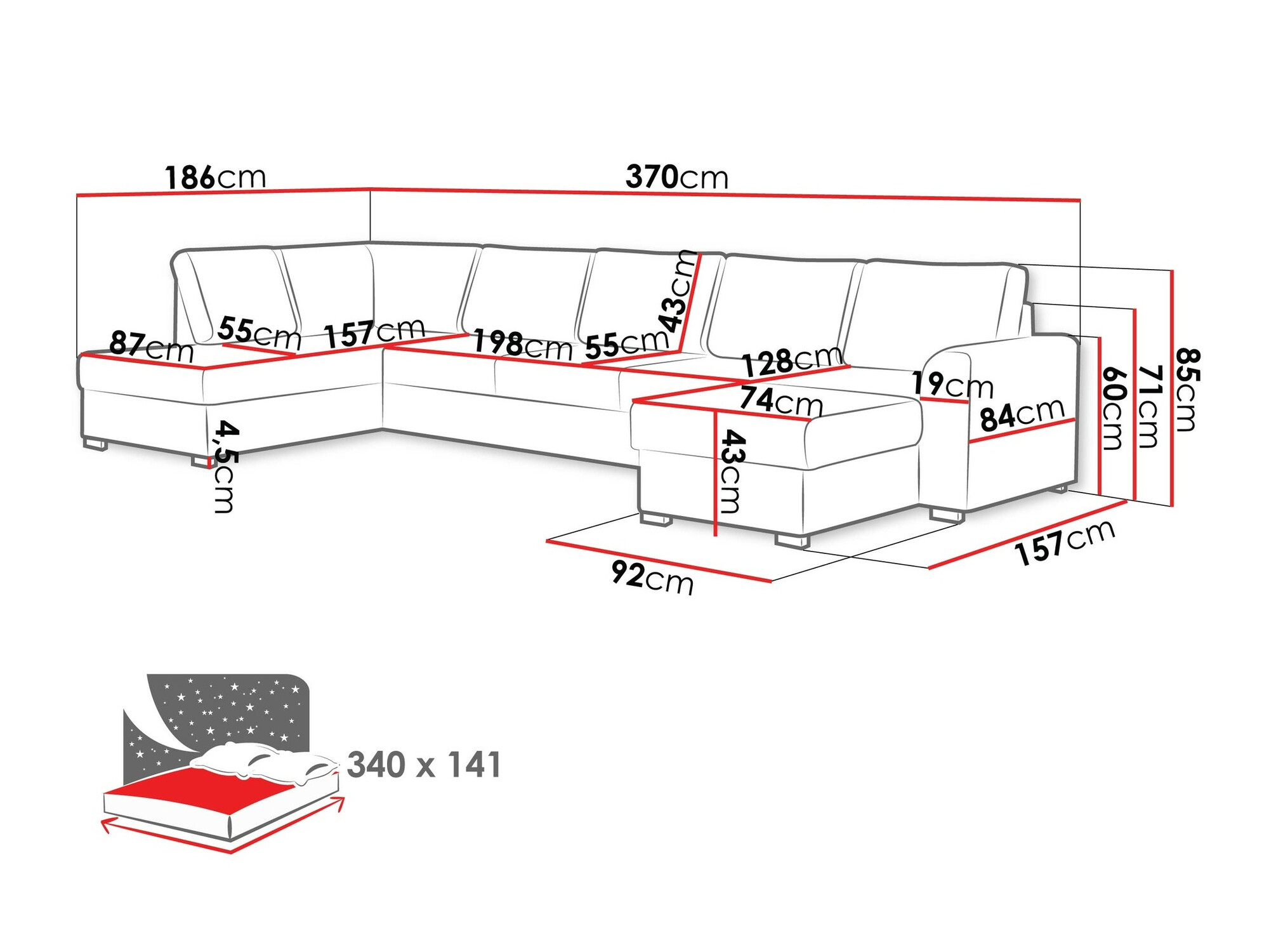 Stūra dīvāns Comfivo 191 (Flow 06)