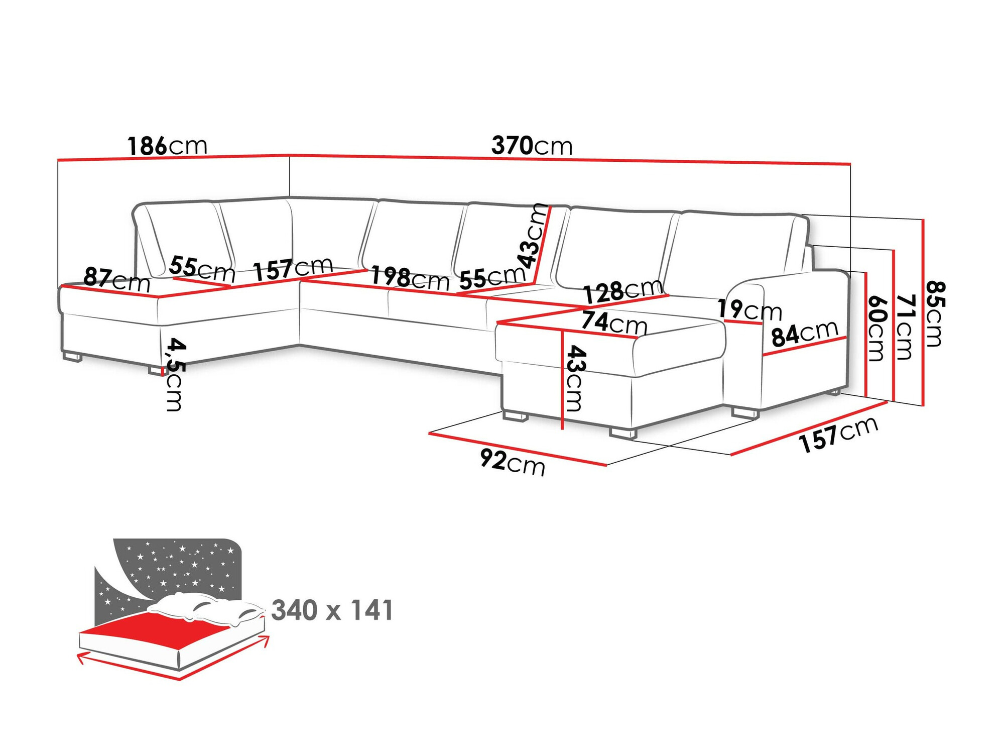 Stūra dīvāns Comfivo 191 (Flow 22)