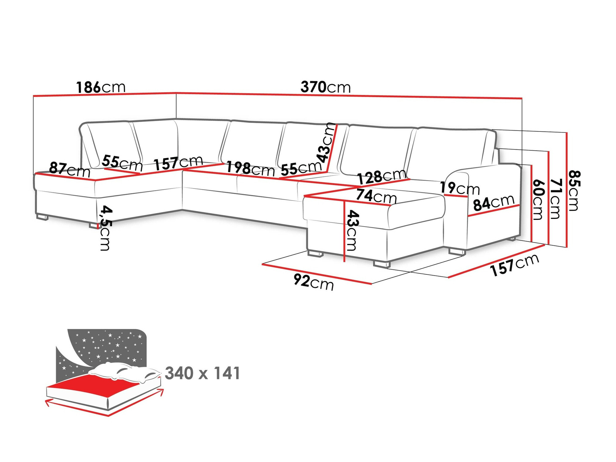 Stūra dīvāns Comfivo 191 (Wave 09)