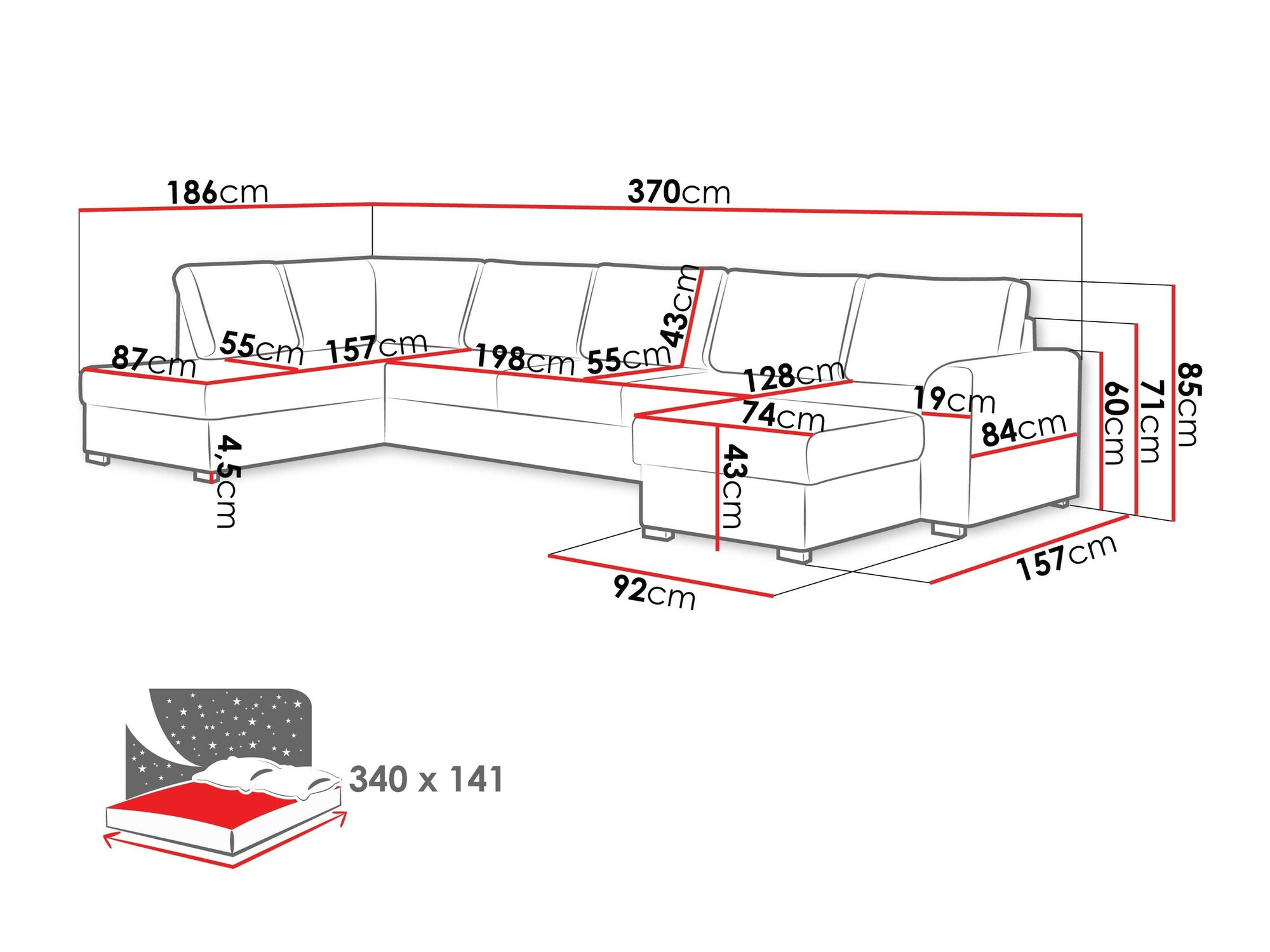 Stūra dīvāns Comfivo 191 (Wave 09)