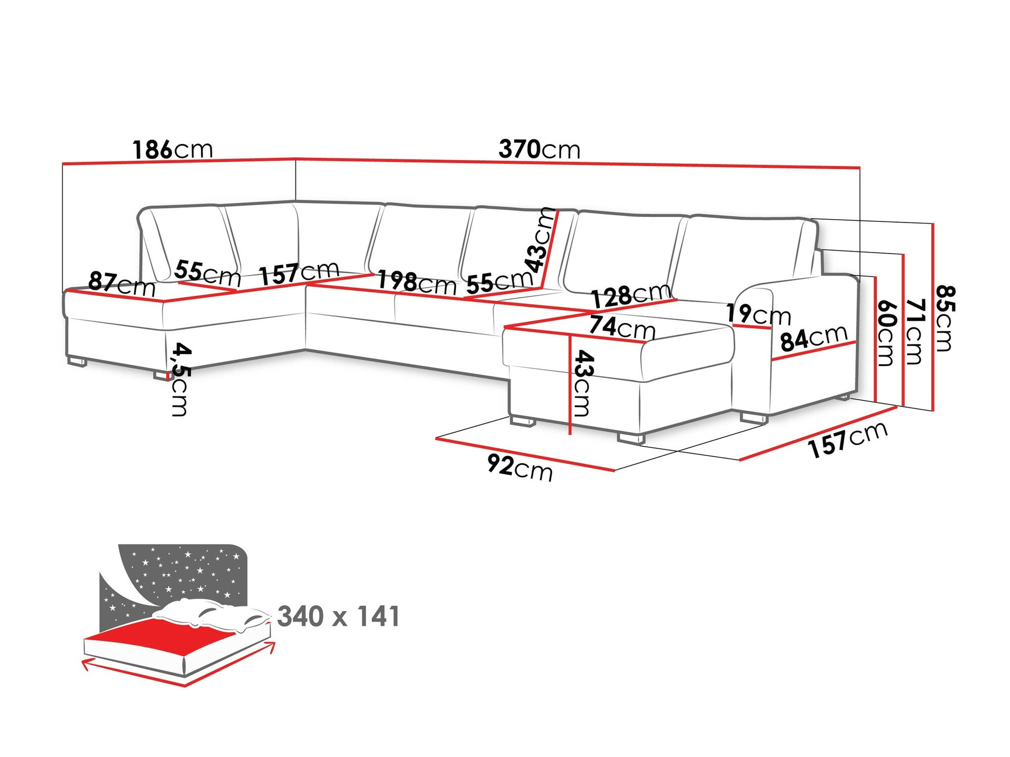Угловой диван Comfivo 191 (Wave 05)