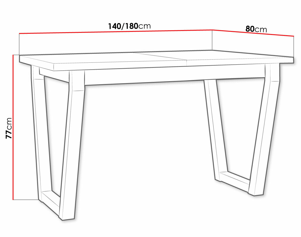 Cтол Victorville 301 (Белый + Чёрный)