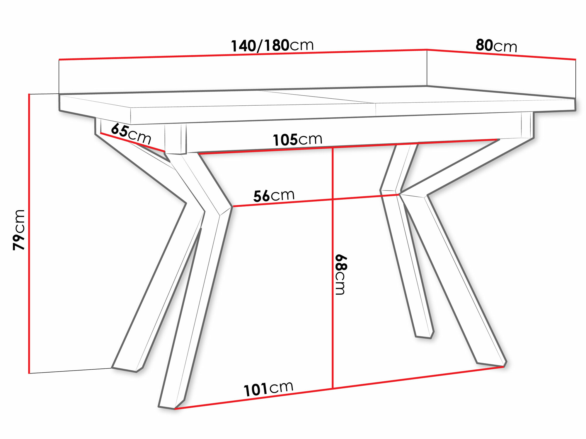 Cтол Victorville 328 (Белый + Чёрный)