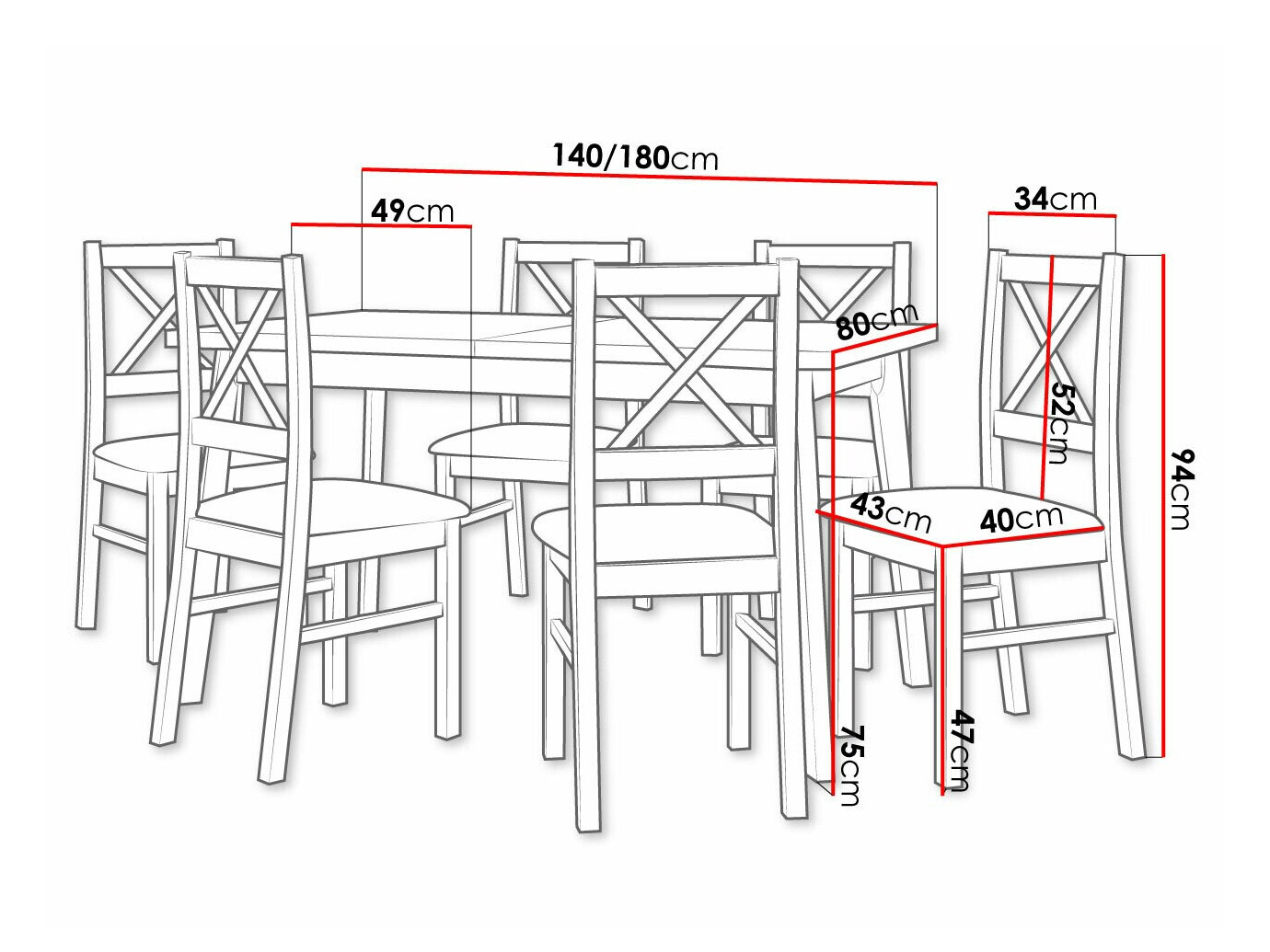 Ēdamistabas komplekts Victorville 223