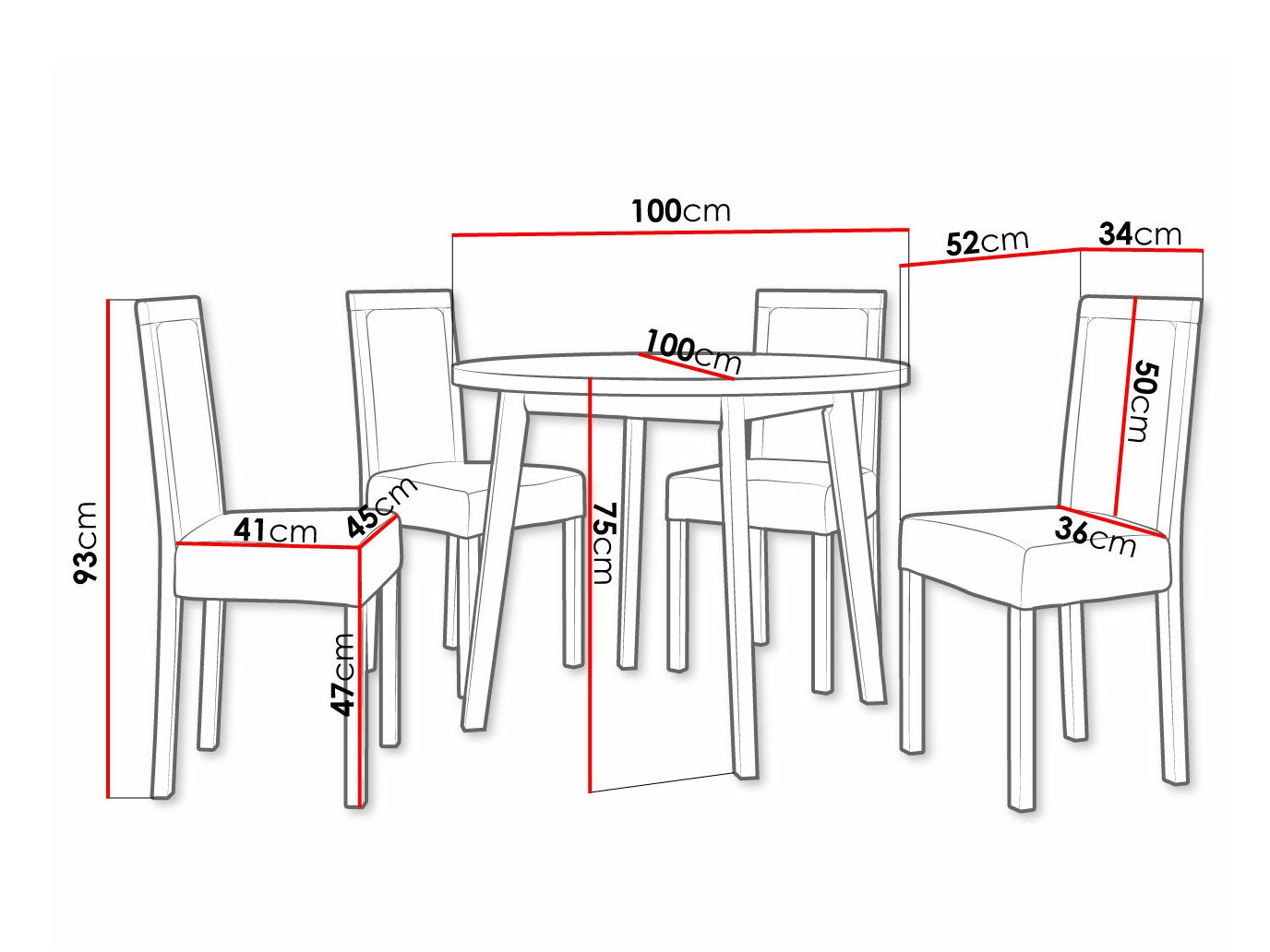 Ēdamistabas komplekts Victorville 255