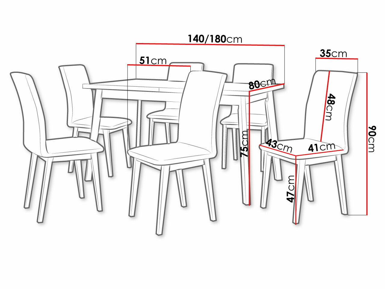 Ēdamistabas komplekts Victorville 285 (Grandson ozols + Balts)