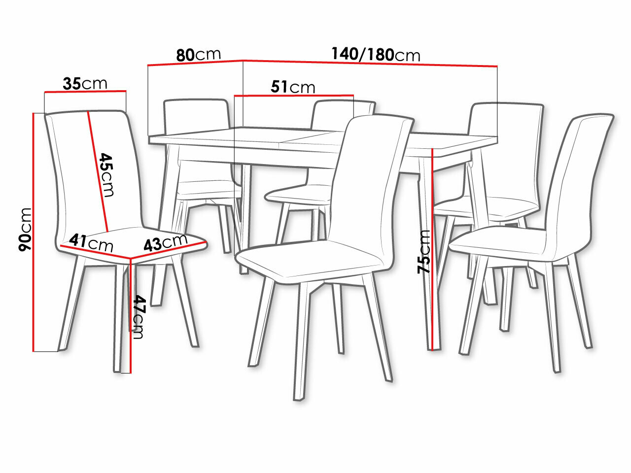 Ēdamistabas komplekts Victorville 290
