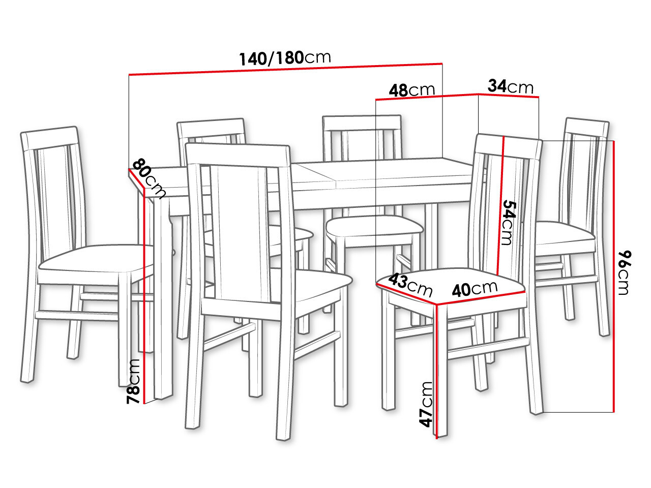 Обеденный гарнитур Victorville 293 (Орех)