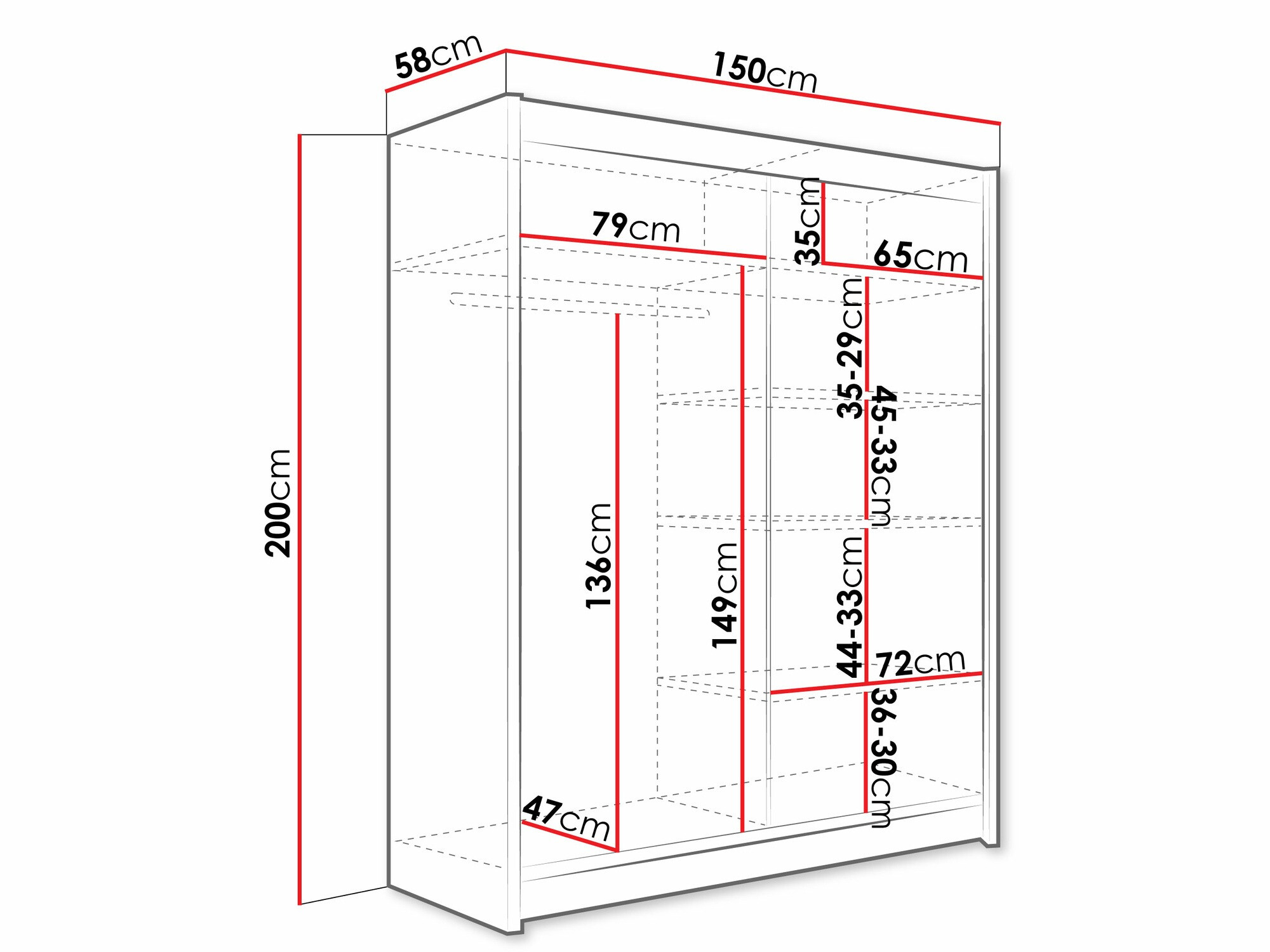 Шкаф Closico 155 (Белый)