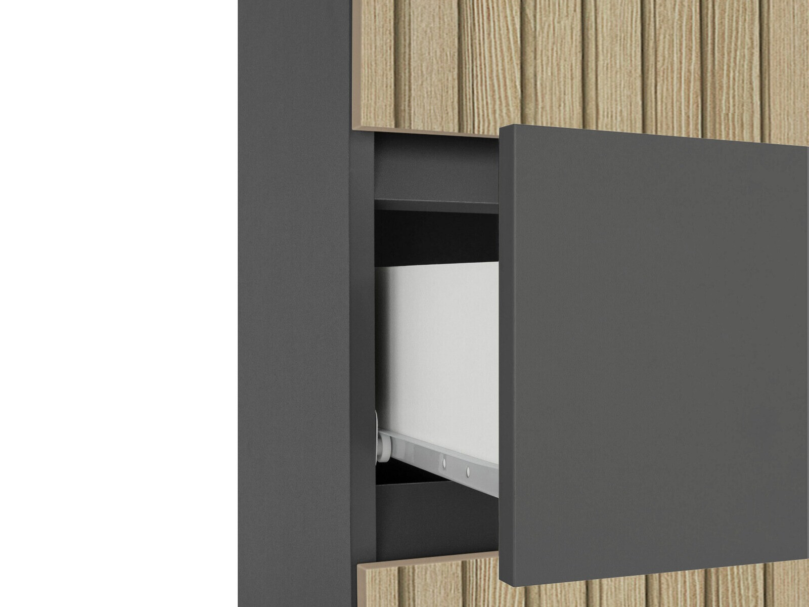 Stāvošs vannas skapītis Soncamu 106 (Antracīts + Gaišs ozols)