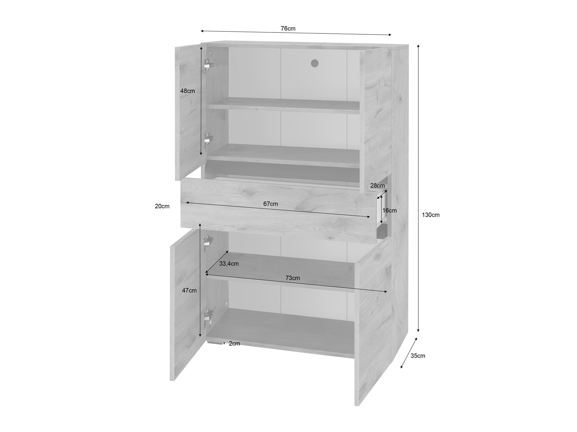 Stāvošs vannas skapītis Soncamu 115