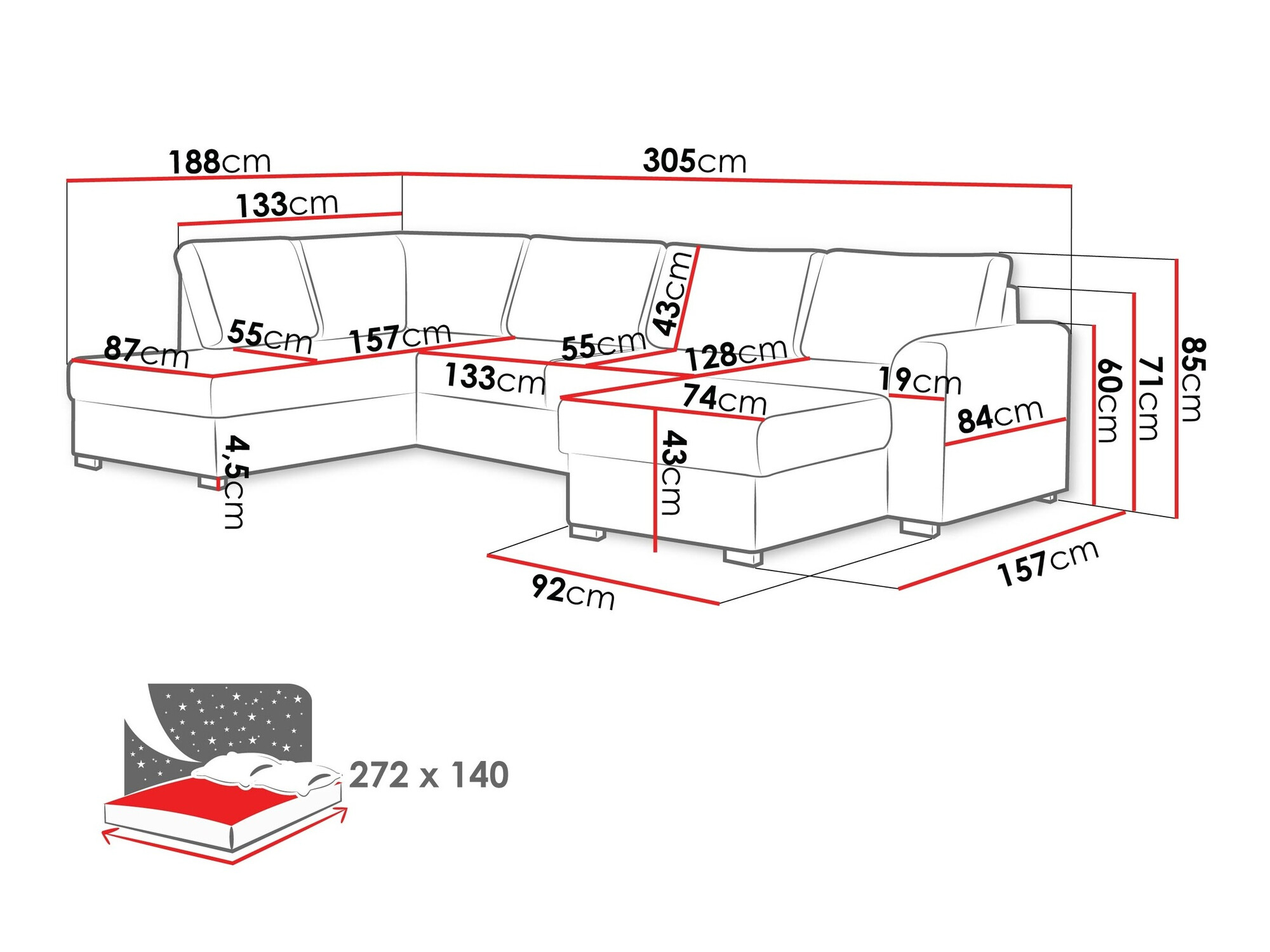 Stūra dīvāns Comfivo 189 (Wave 05)