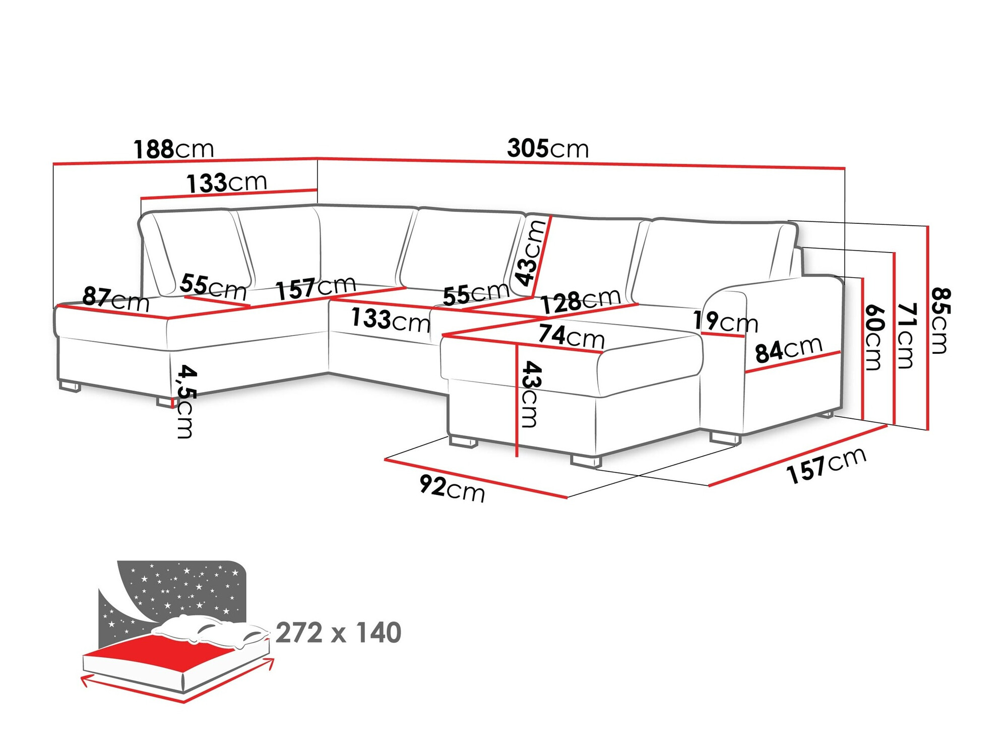 Stūra dīvāns Comfivo Flumen (Twist 21)