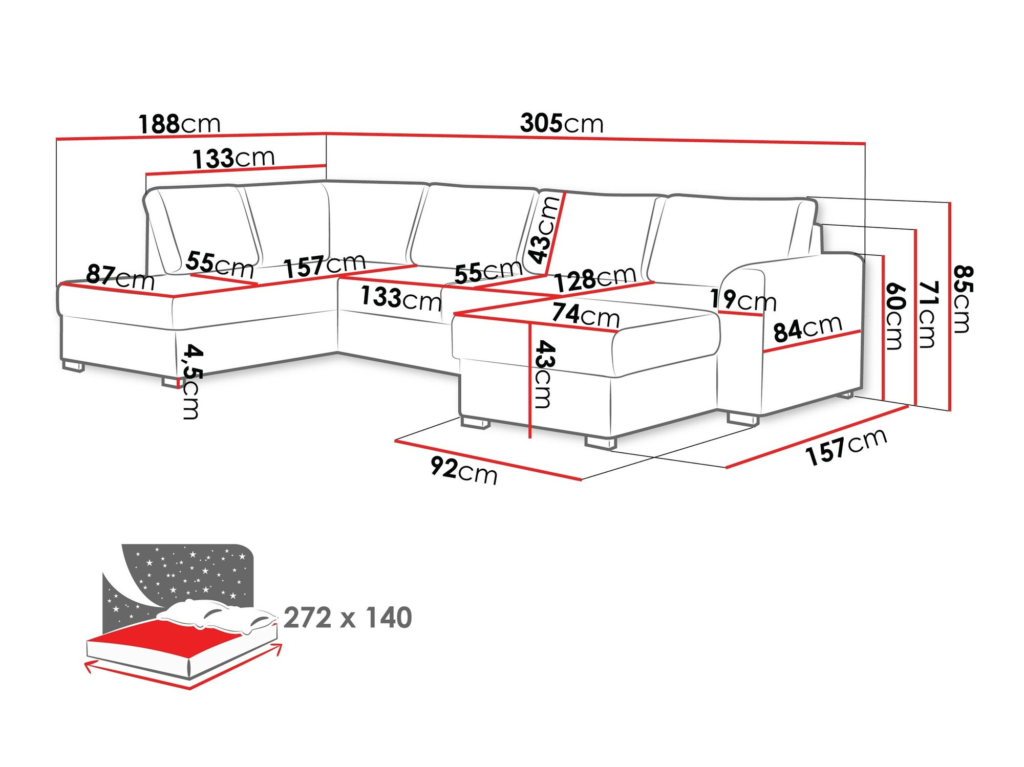 Угловой диван Comfivo 189 (Abriamo 03)