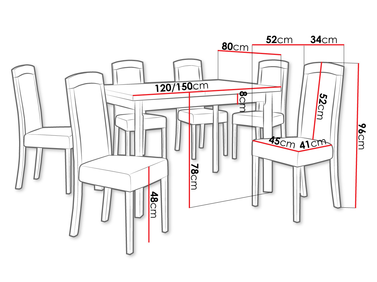 Обеденный гарнитур Victorville 351 (Белый)