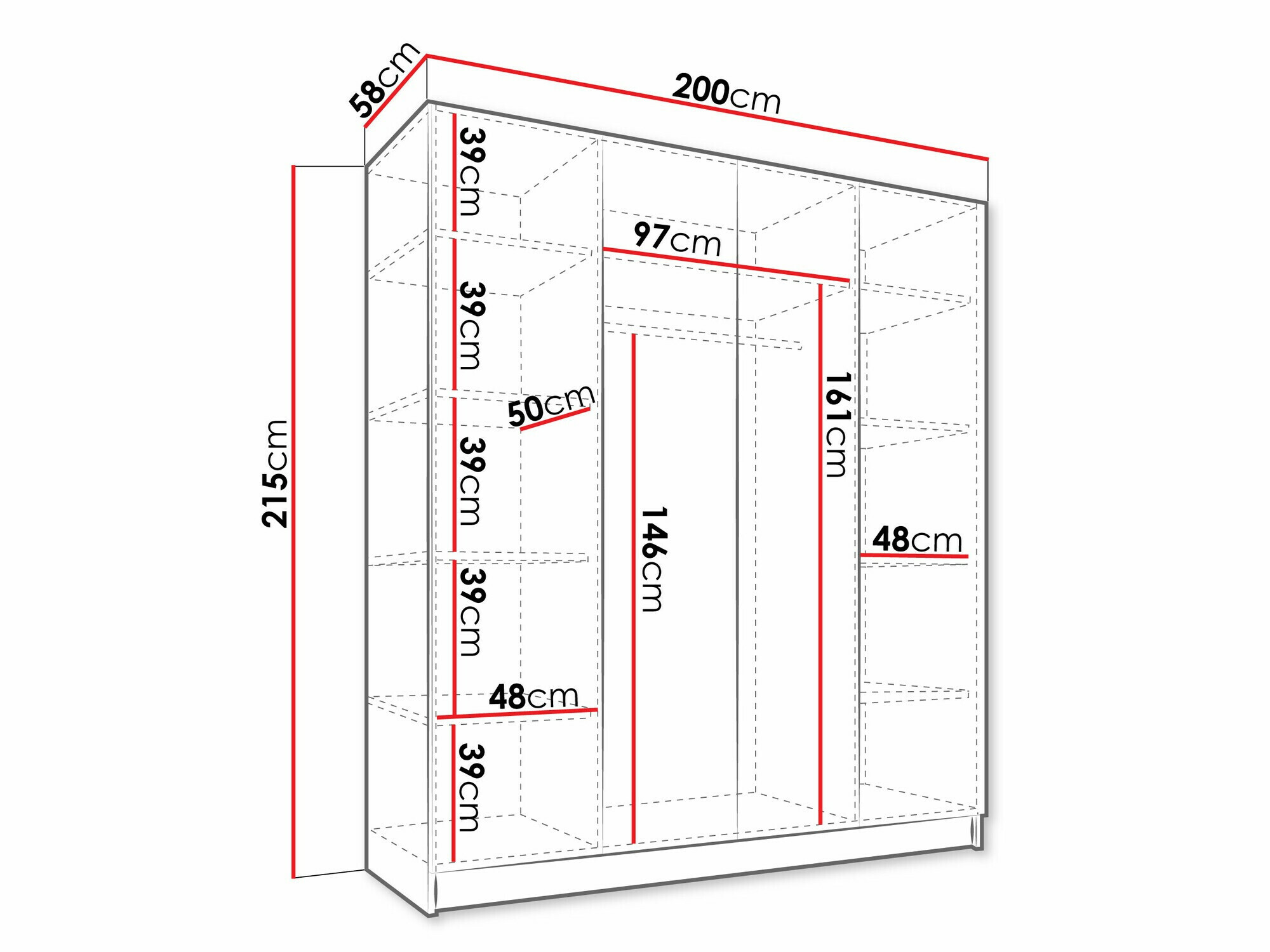 Шкаф Closico 192 (Светлое дерево + Золотой)