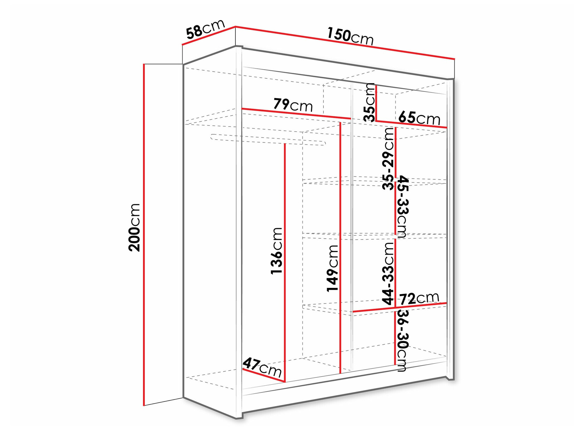 Skapis Closico 103 (Kašmirs)